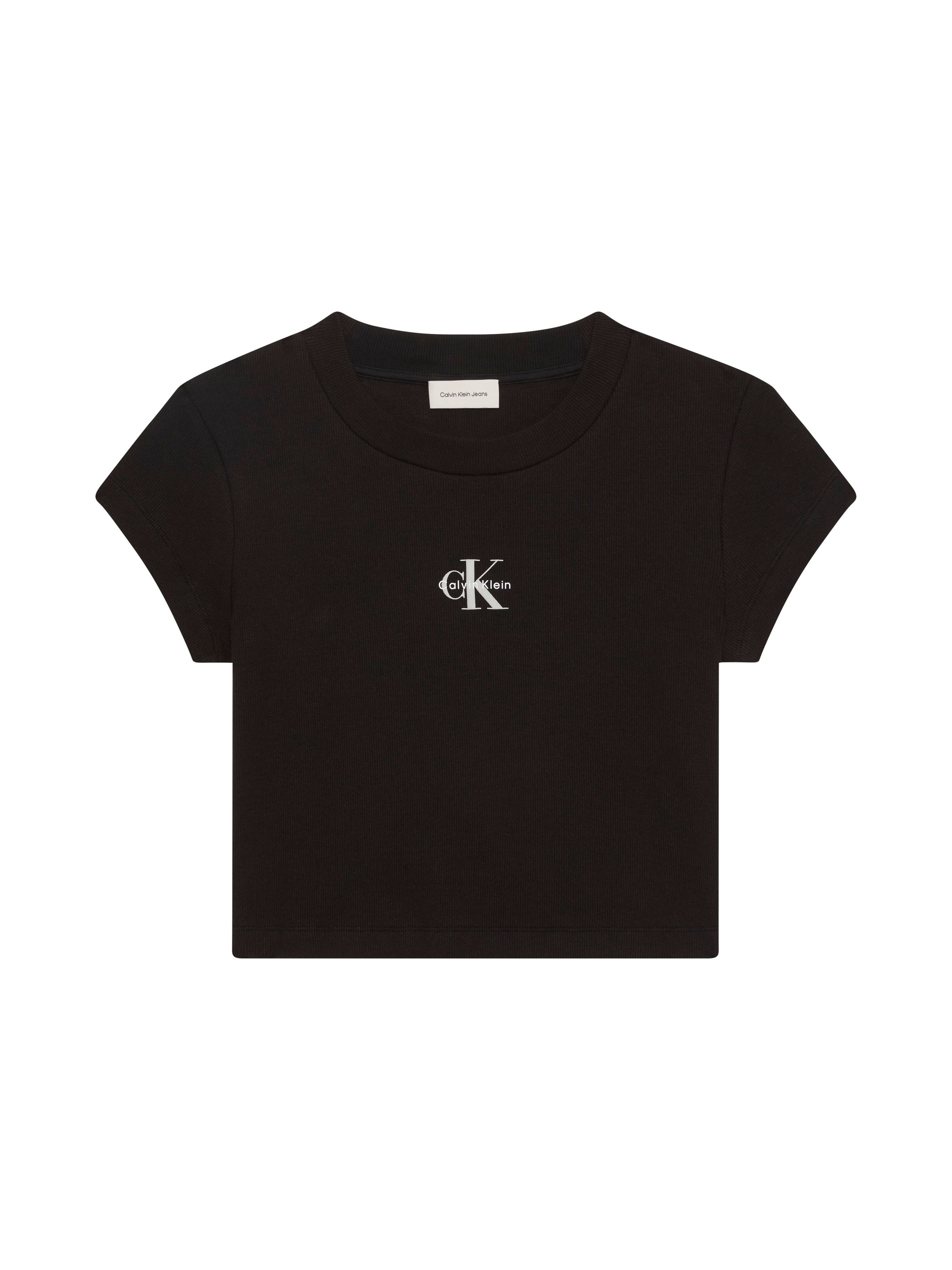 Calvin Klein Jeans T-Shirt »MONOGRAM BABY TEE« Rundhalsausschnitt, taillenlang