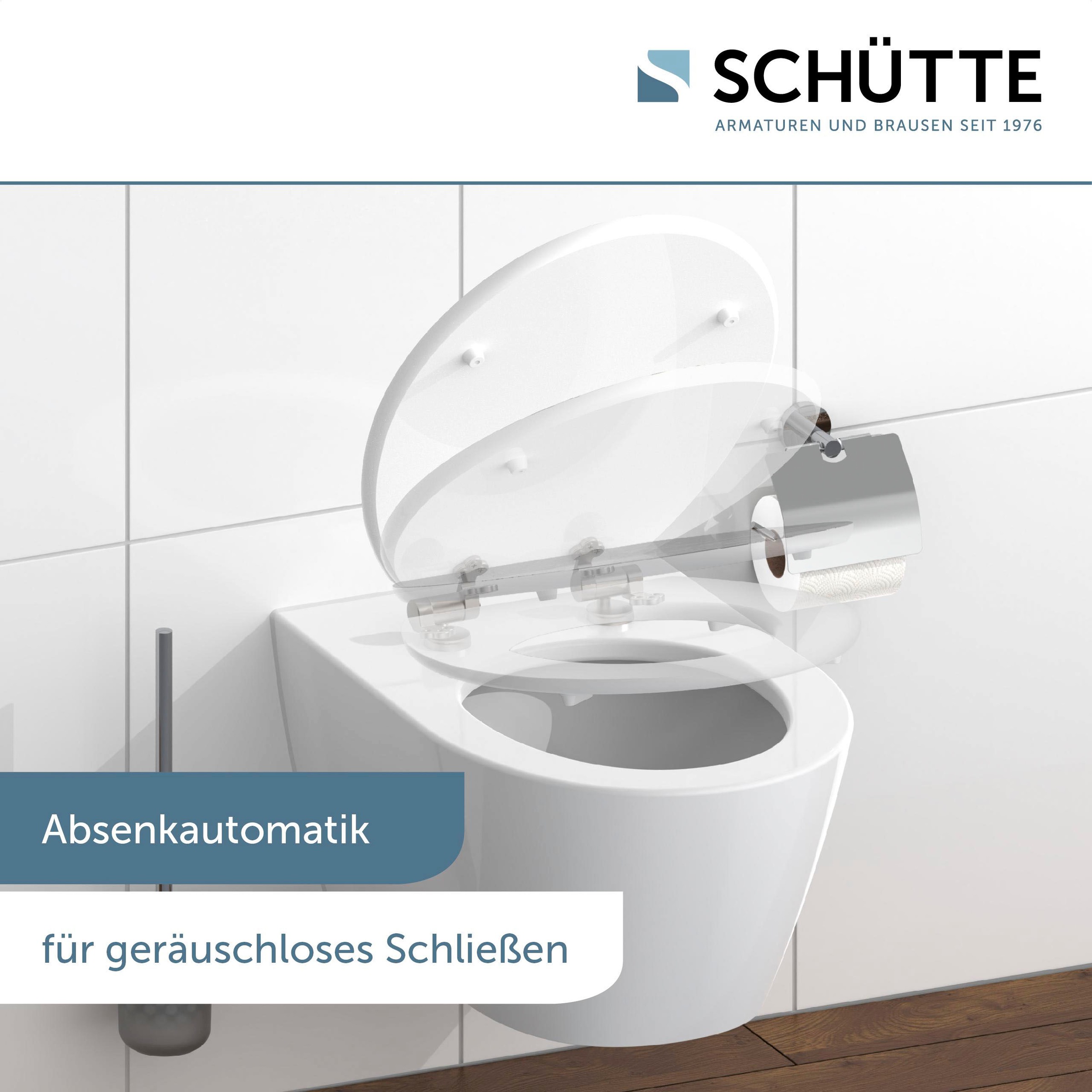 Schütte WC-Sitz »Grey Steel«, High Gloss mit MDF Holzkern, mit Absenkautomatik