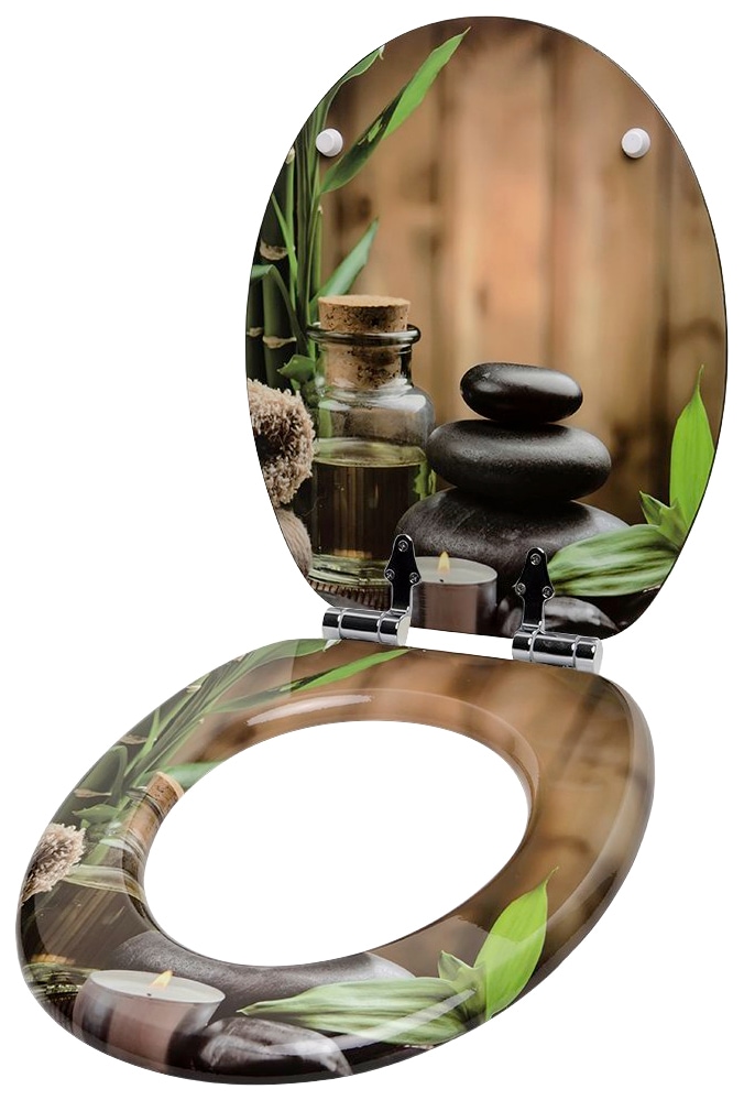 Sanilo Badaccessoire-Set »Spa«, (Komplett-Set, 3 tlg.), bestehend aus WC-Sitz, Badteppich und Waschbeckenstöpsel