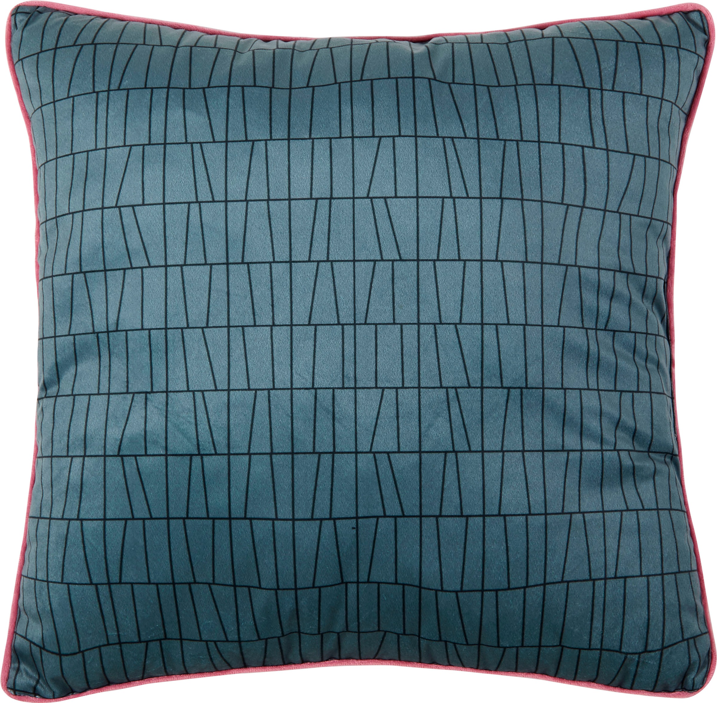 Descanso Dekokissen »Parler«, Mit Füllung, 1 Stück, Mit Biese, 48x48, Wendeoptik, Weich, Blume, Grün