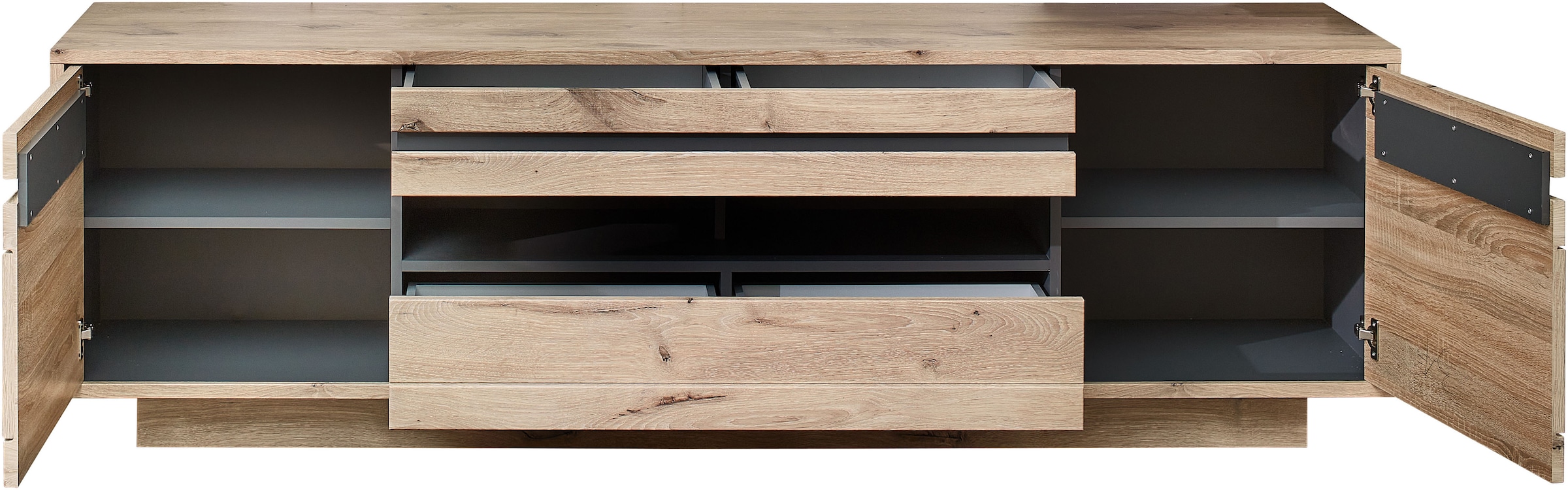 Innostyle Wohnwand »BELLANO«, (Komplett-Set, 3 St.), inkl. LED-Beleuchtung