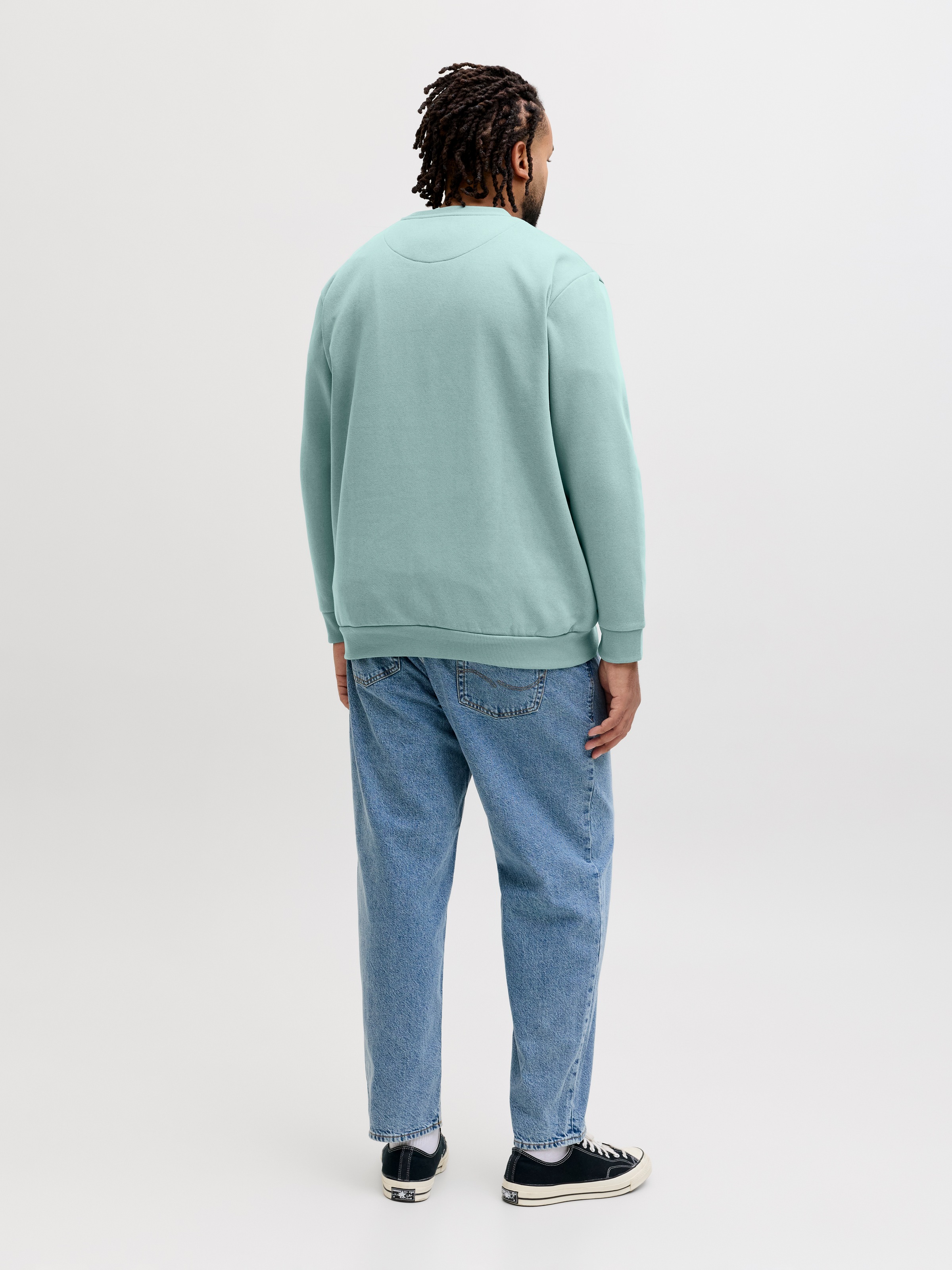Jack & Jones PlusSize Sweatshirt »JJEBRADLEY SWEAT CREW NOOS PLS«, mit Rippbündchen
