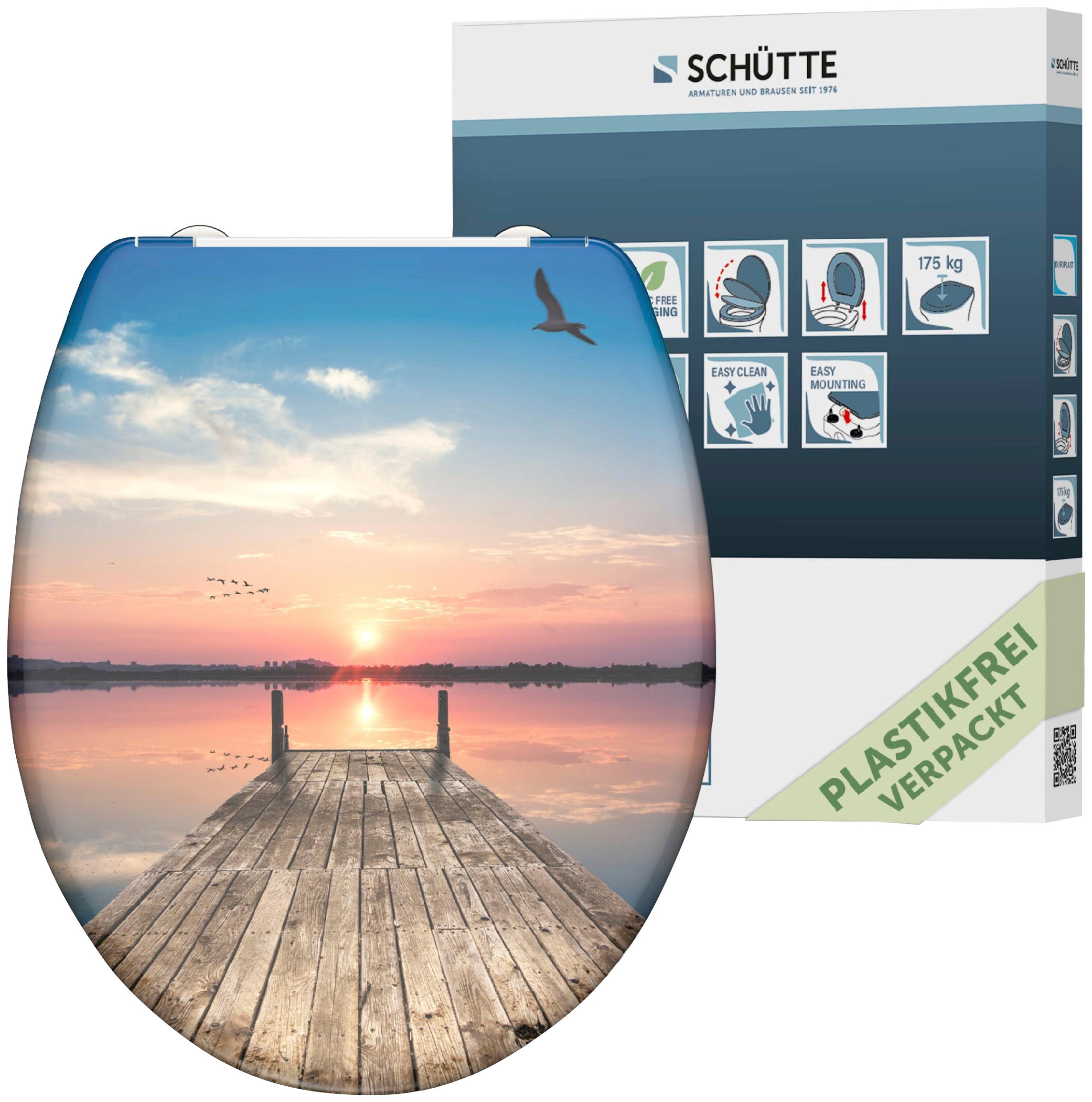 Schütte WC-Sitz "SUNSET SKY", bruchsicher und kratzfest, Absenkautomatik, S günstig online kaufen