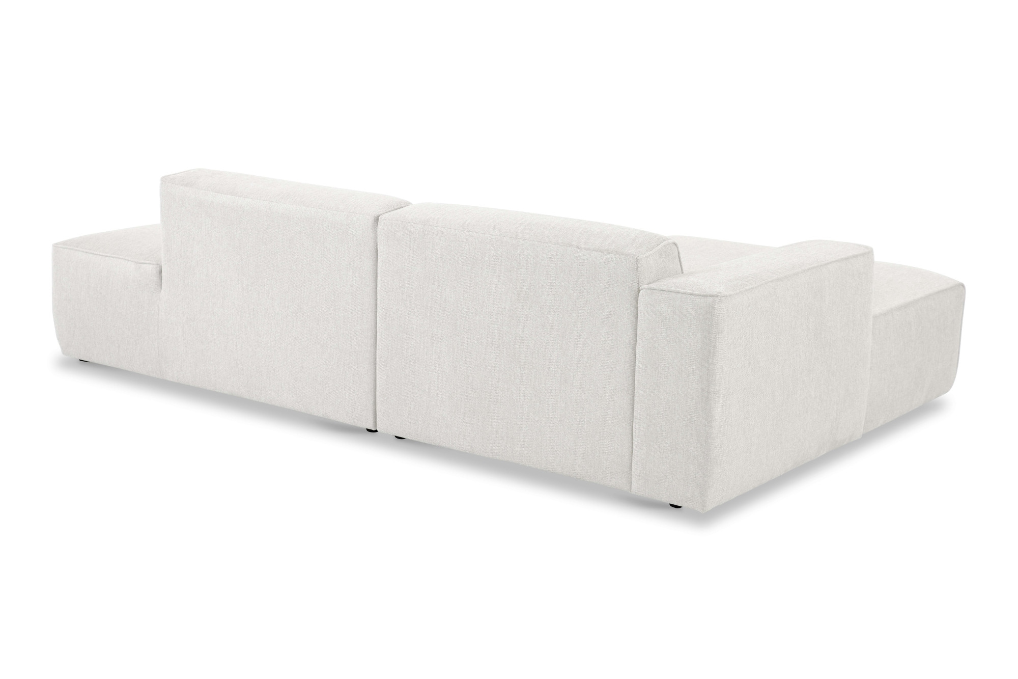 andas Ecksofa »Noord mit Kedernaht, Breite 227 cm«, Cord, Struktur, Webstoff, mit Wellenunterfederung, Massivholzrahmen