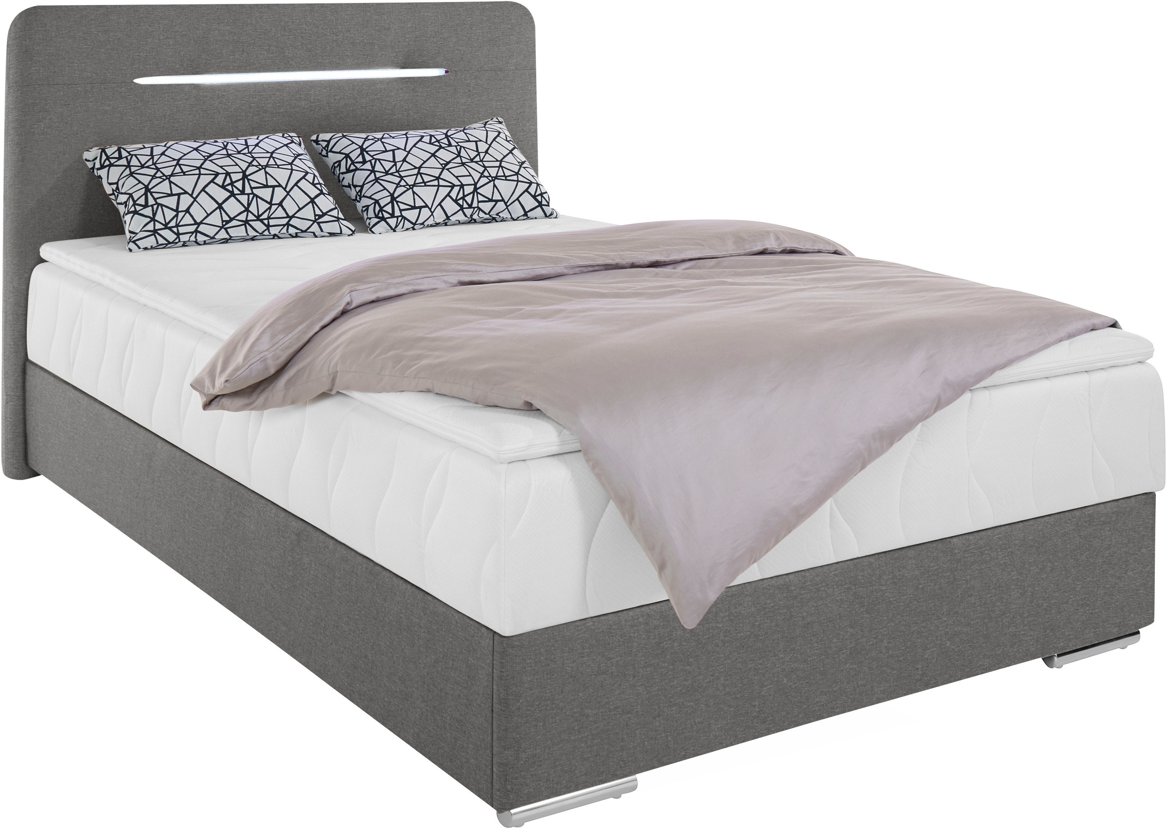 COTTA Boxbett »Lighstar«, inklusive LED-Beleuchtung, Topper, Bettkasten und Zierkissen
