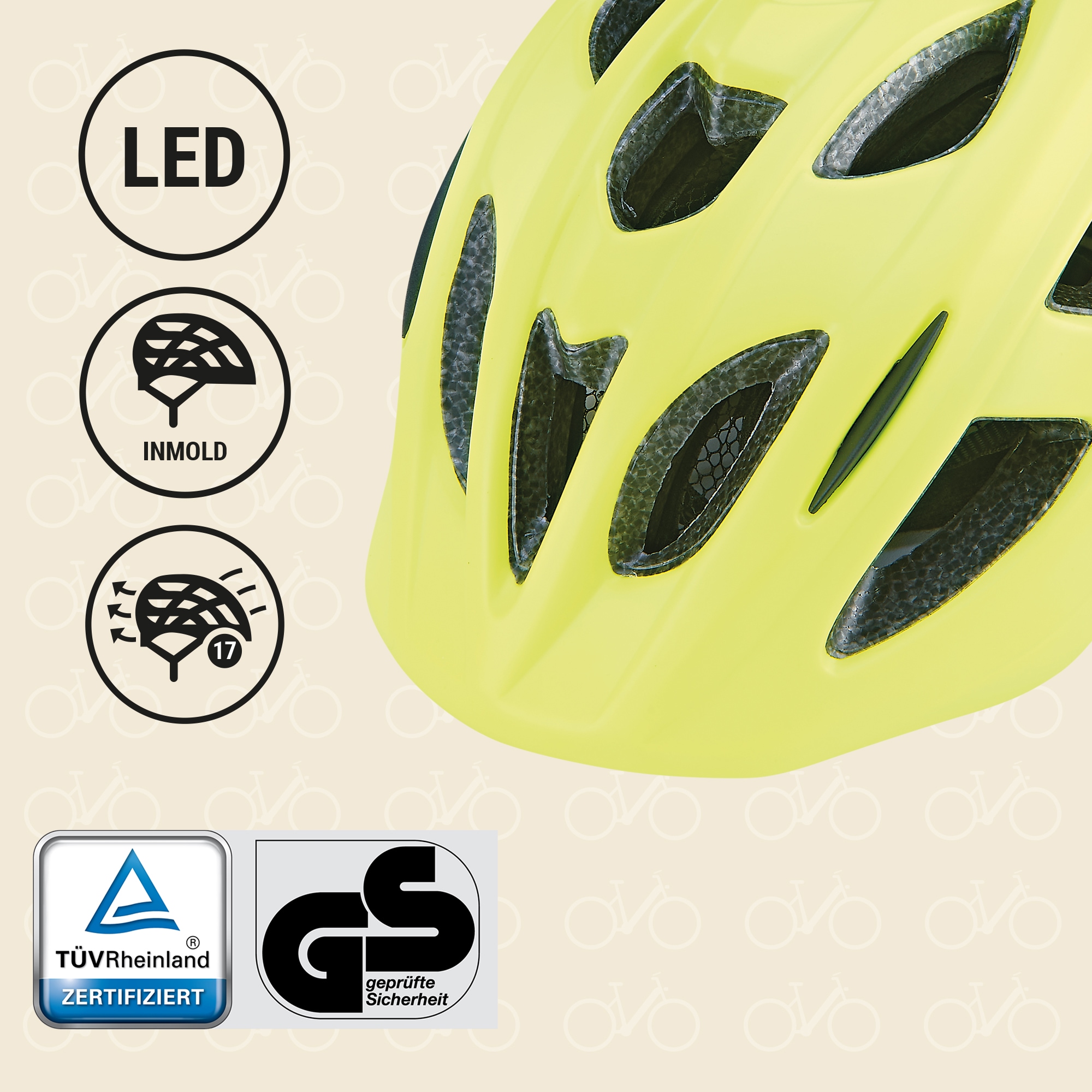 Prophete Fahrradhelm »Kinder Fahrradhelm mit LED Licht«