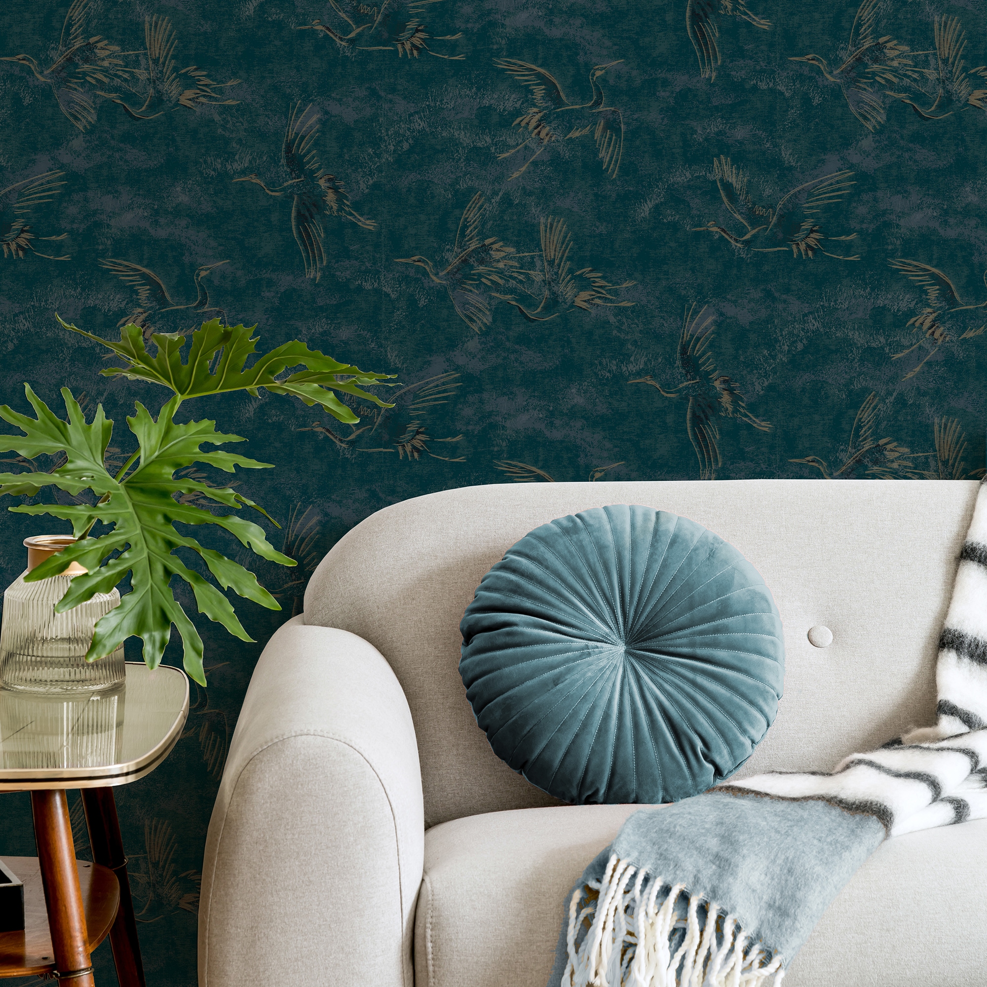Leonique Vliestapete »Gael Crane Birds«, animal print, Design Tapeten