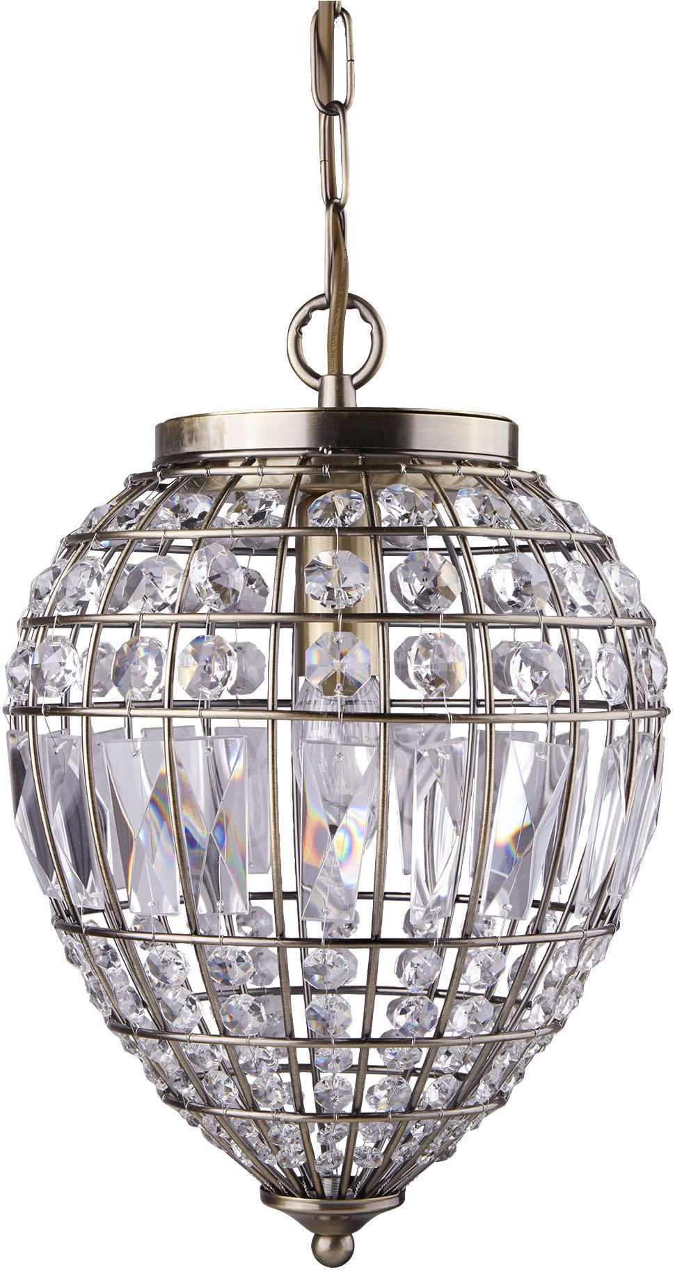 Searchlight Pendelleuchte »Pineapple Pendelleuchte - Antikes Messing und Glas« E14 1 Stk.