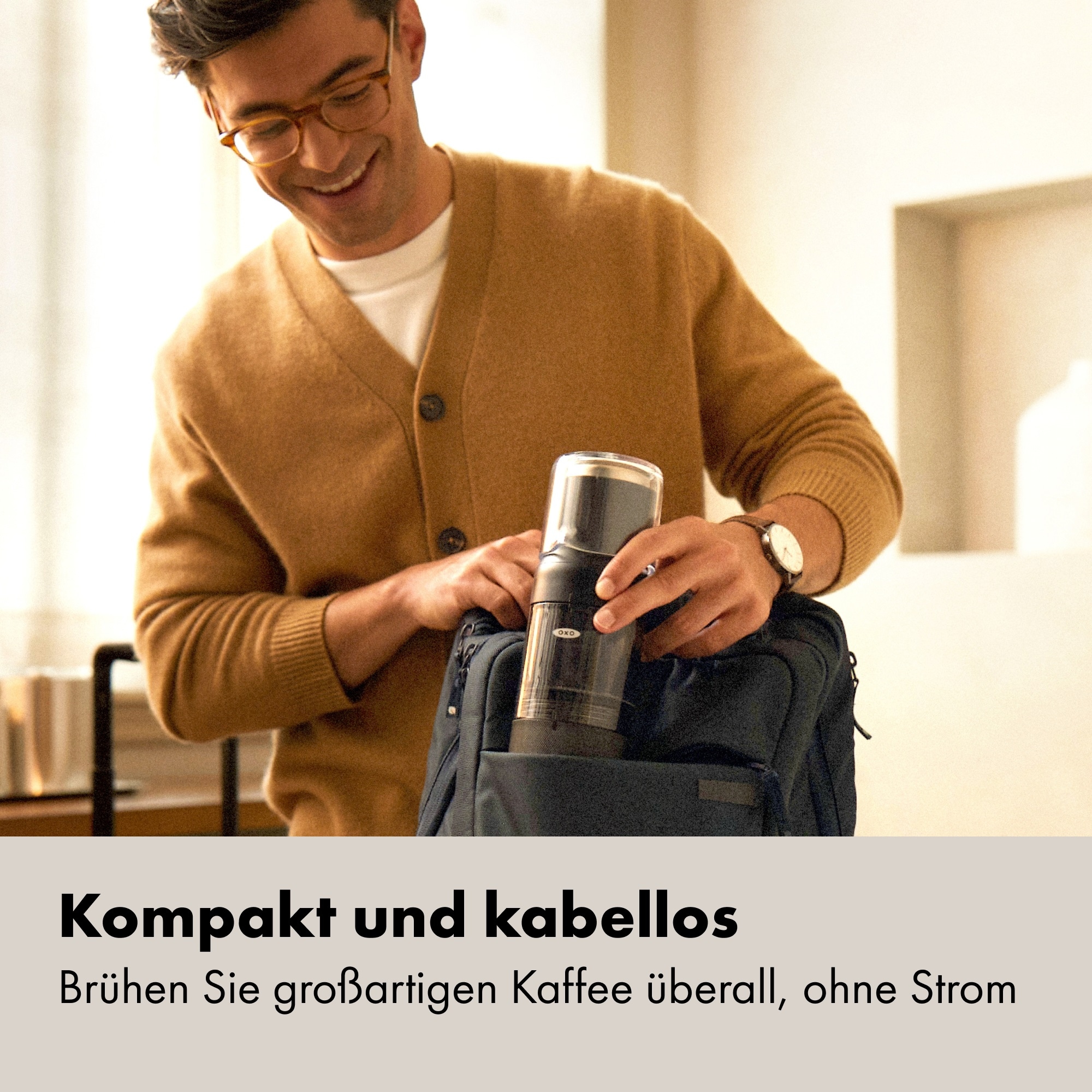 OXO Good Grips Kaffeebereiter »Rapid Brew Schnellbrüher« Heiß in 2 Minuten, Cold Brew in 5 Minuten – ganz ohne Strom
