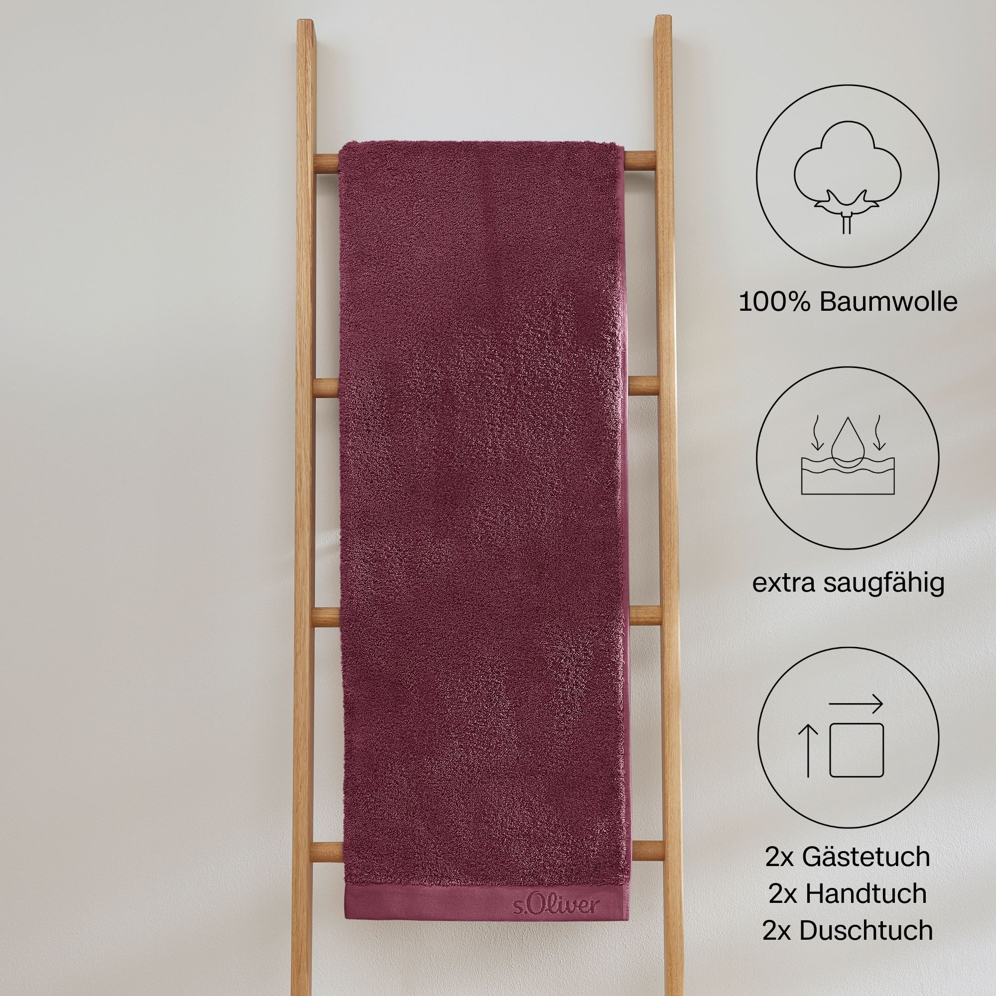 s.Oliver Handtuch Set »s.Oliver, Premium Qualität, 600 gr/m²«, Set, 6 tlg., günstig online kaufen