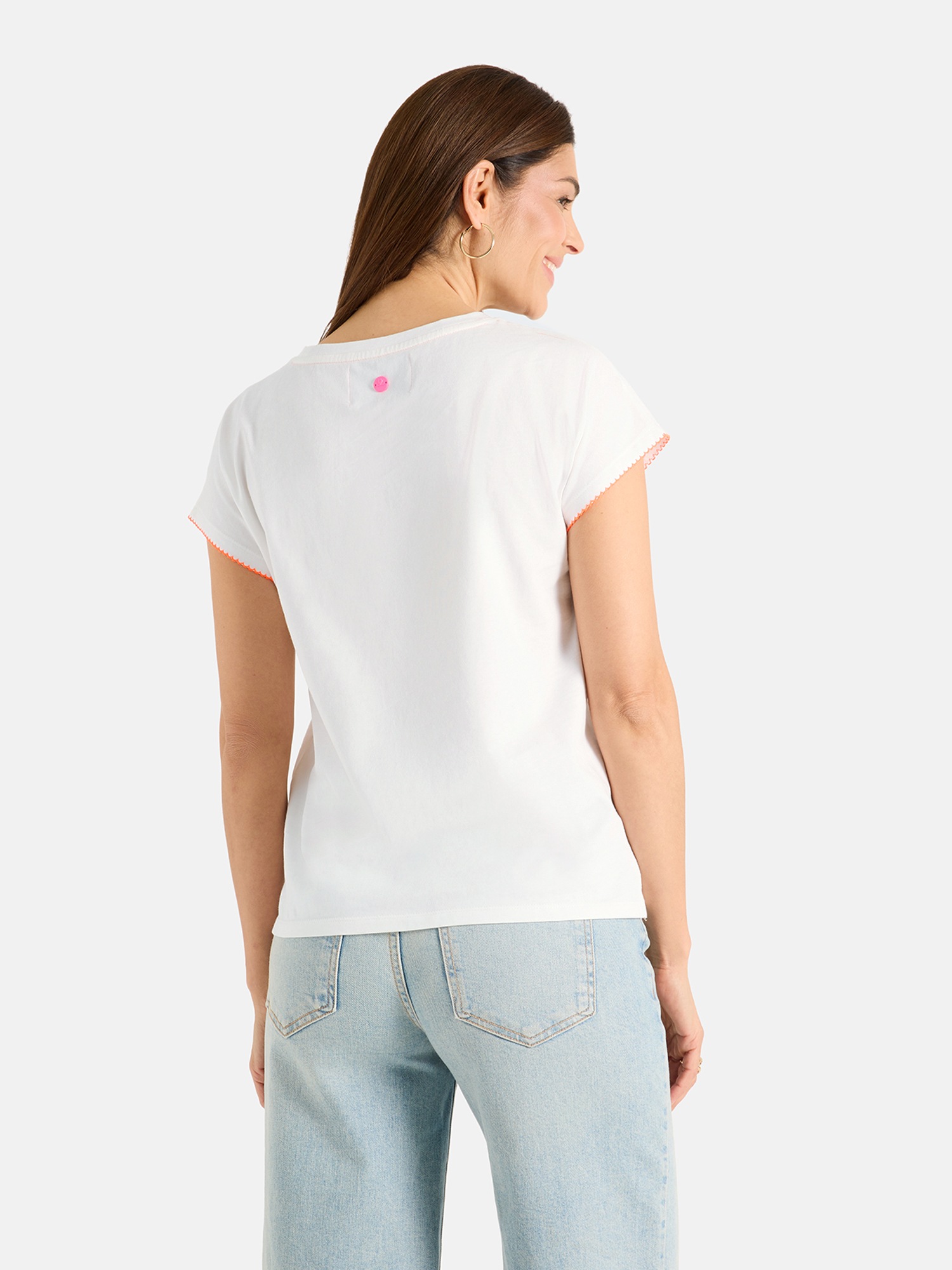 Lieblingsstück Kurzarmshirt »CrabiL« mit Kontrastdetails, Frontprint