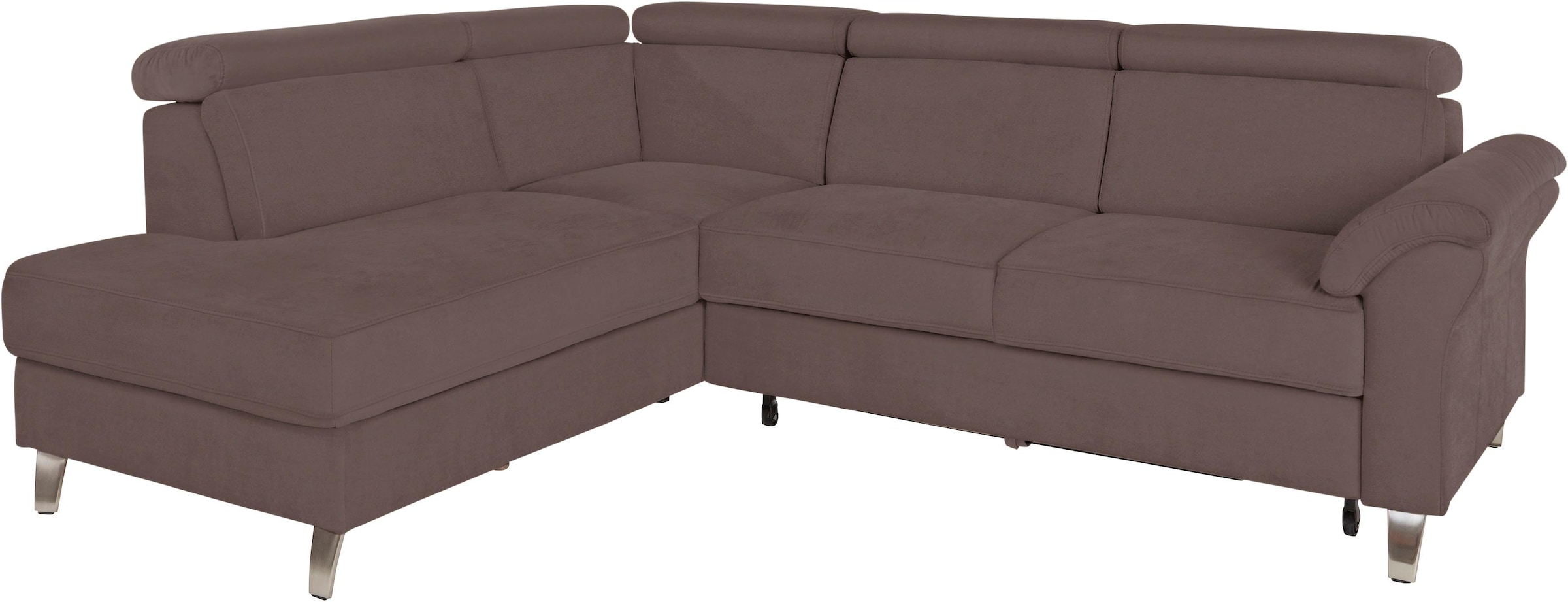 sit&more Ecksofa, inklusive Kopfteilverstellung, wahlweise mit Bettfunktion und Bettkasten
