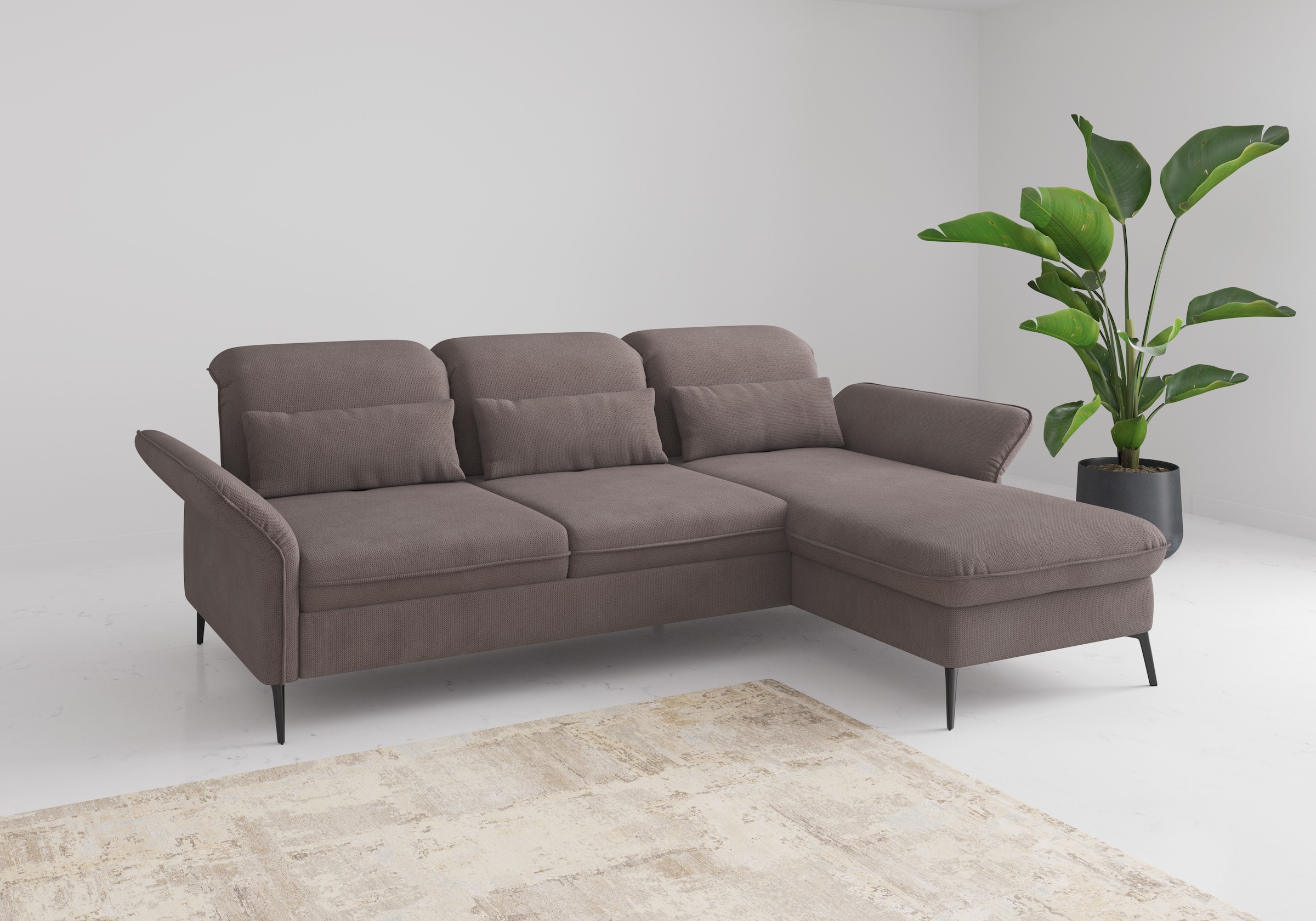 sit&more Ecksofa »Emely, inkl. Sitztiefenverstellung« wahlweise mit Bettfun günstig online kaufen