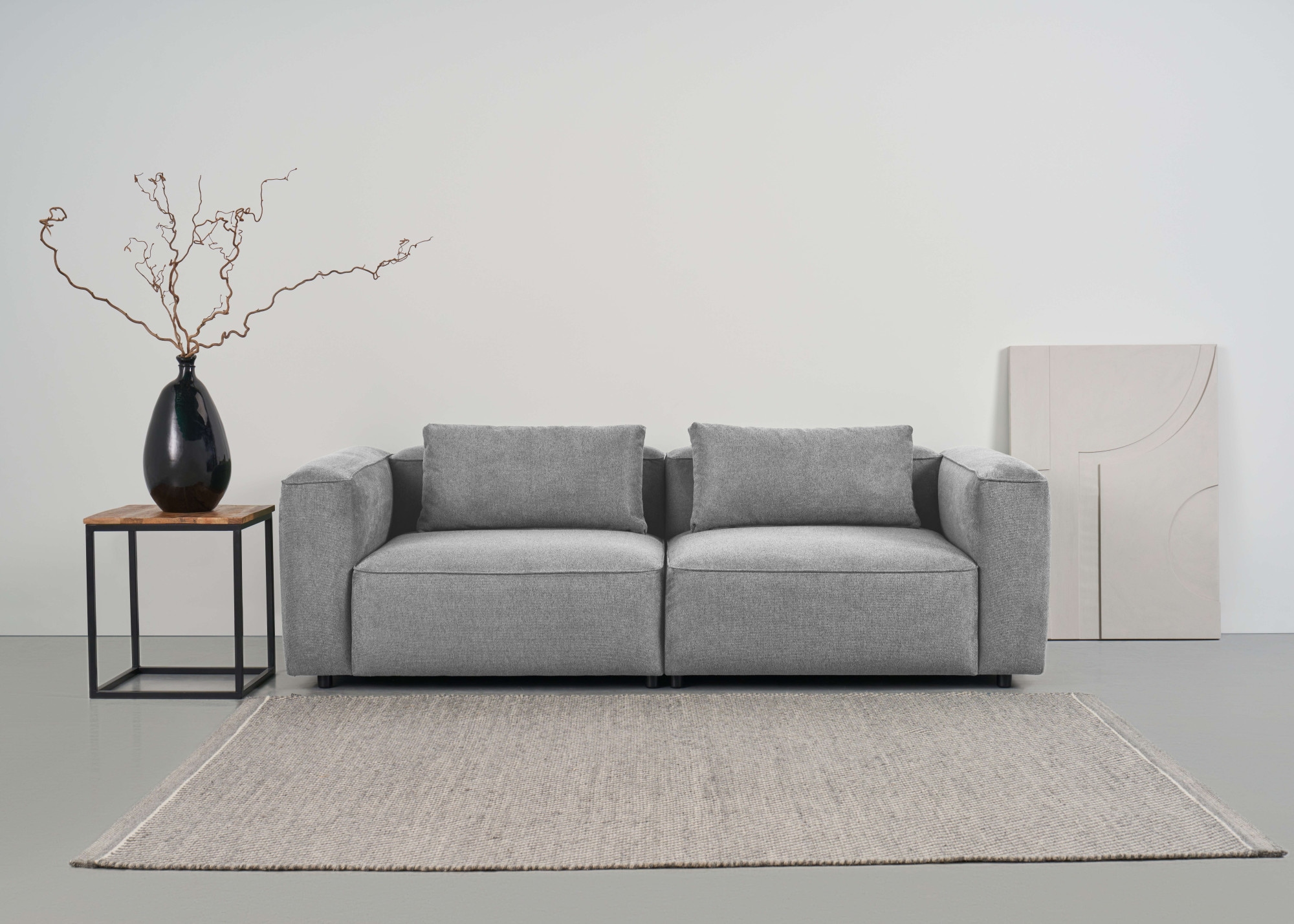 andas 3-Sitzer Tvinnet, Breite 228 cm, extra tiefe Sitzfläche, kubisches Si günstig online kaufen