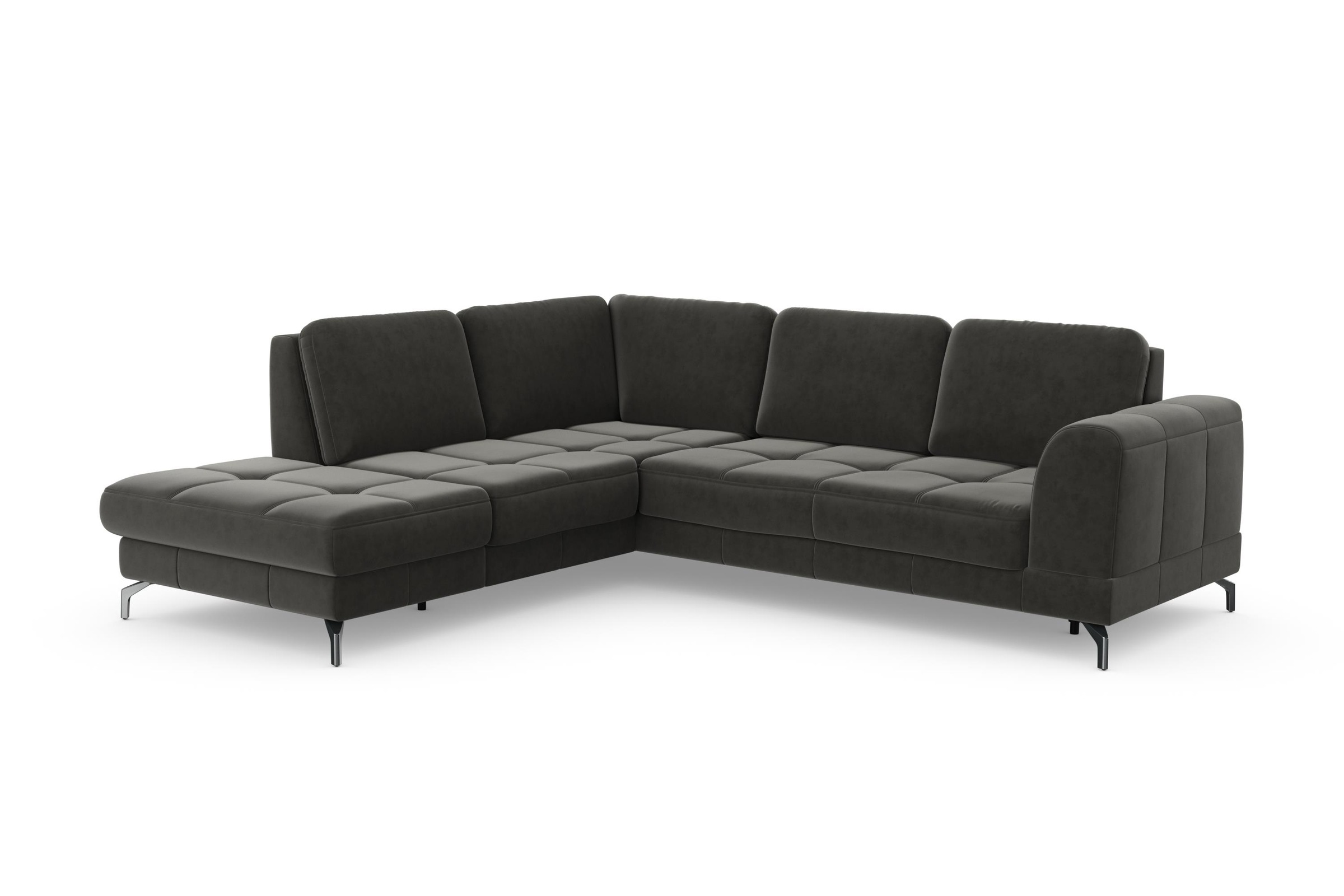 sit&more Ecksofa »Bendigo L-Form«, inklusive Sitztiefenverstellung, Bodenfreiheit 12 cm, in 2 Fußfarben