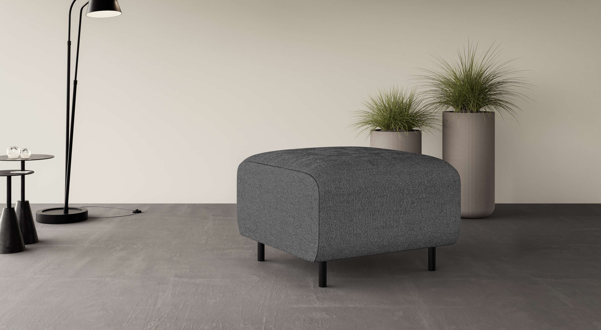 Home affaire Polsterhocker "ARROS klein mit Wellenunterfederung, Maße B/T/H günstig online kaufen