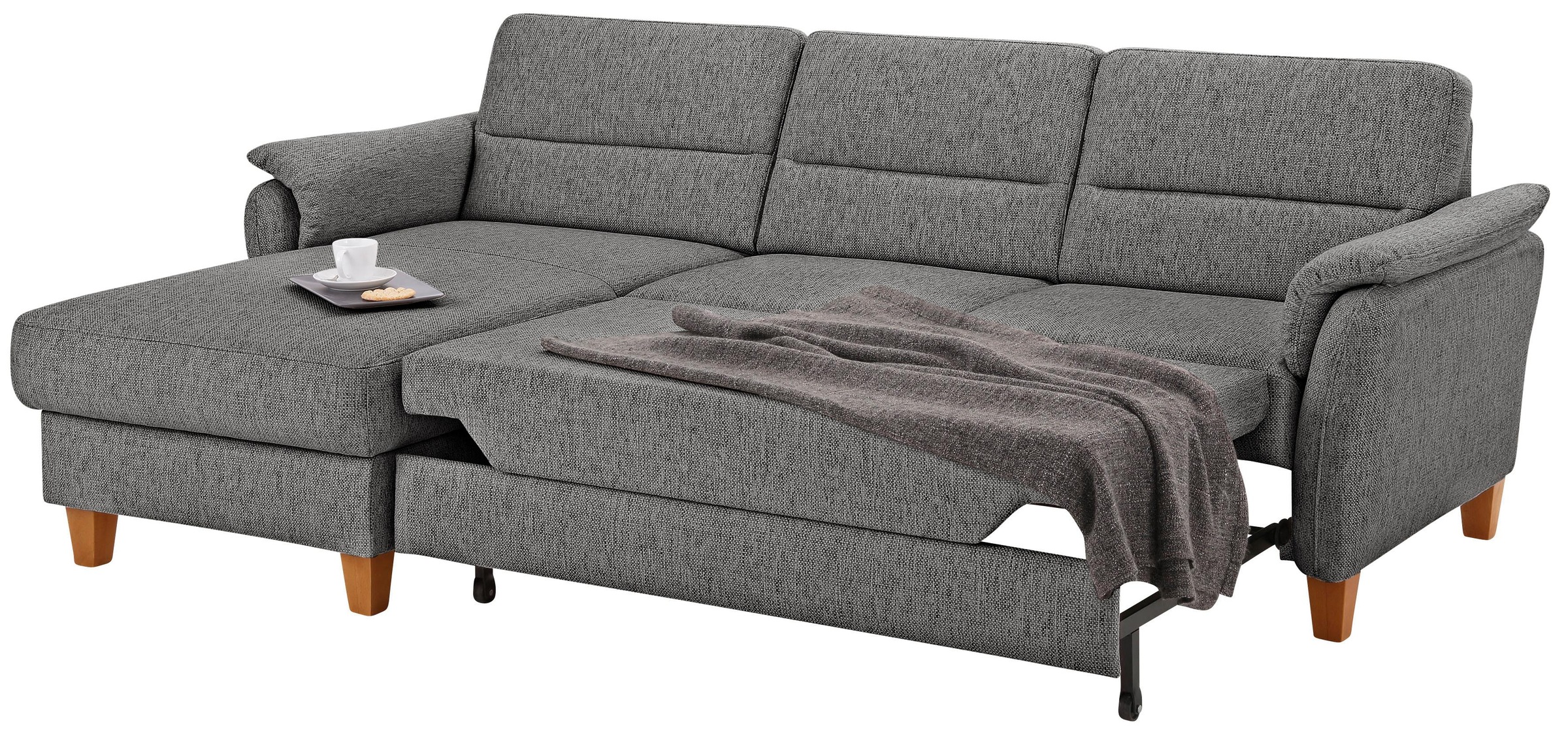 Home affaire Ecksofa »Palmera L-Form«, Federkern, wahlweise mit Bettfunktio günstig online kaufen