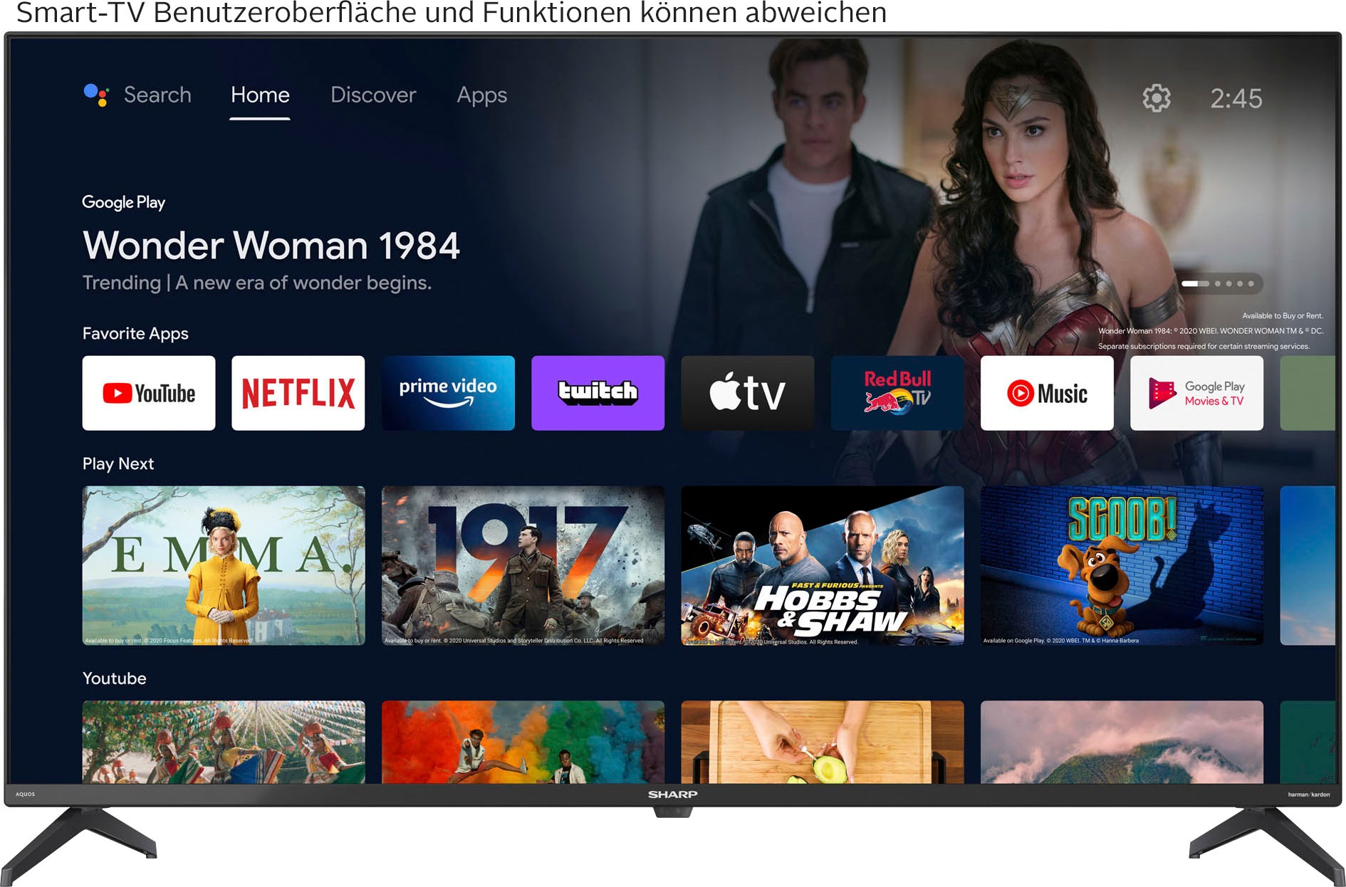 Sharp LED-Fernseher »4T-C50FNx«, 4K Ultra HD, Android TV-Smart-TV