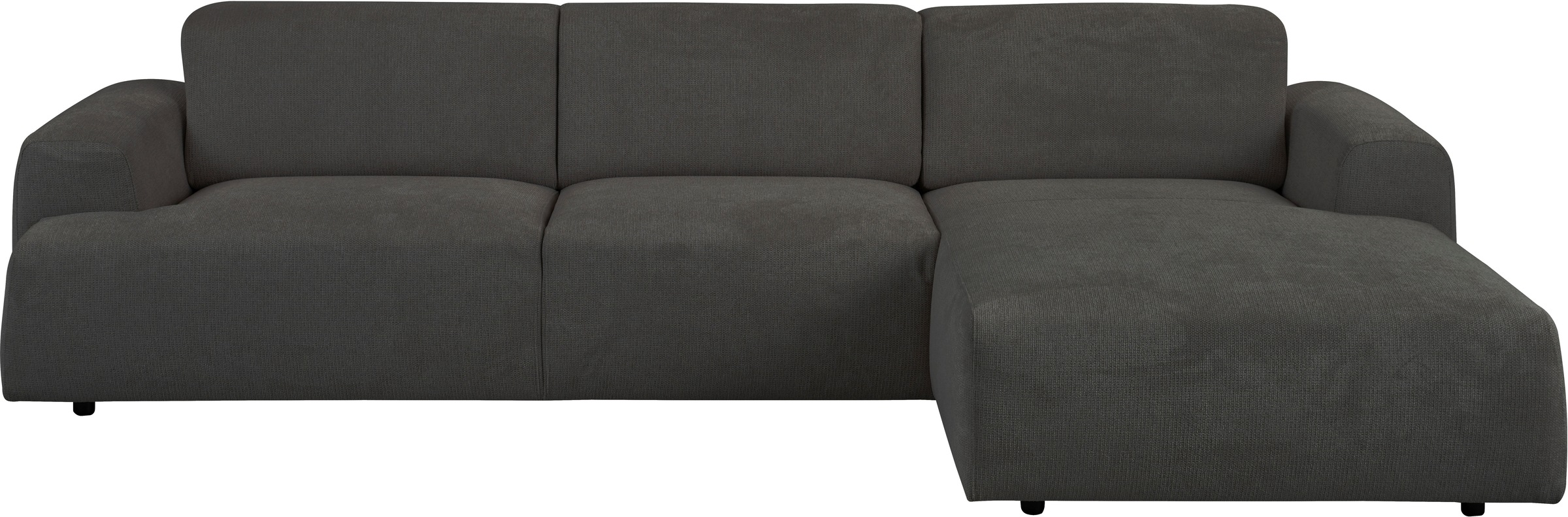 andas Ecksofa »Linkka, Breite 301 cm«, L-Form, in einem weichen Chenille-Stoff, mit Wellenunterfederung
