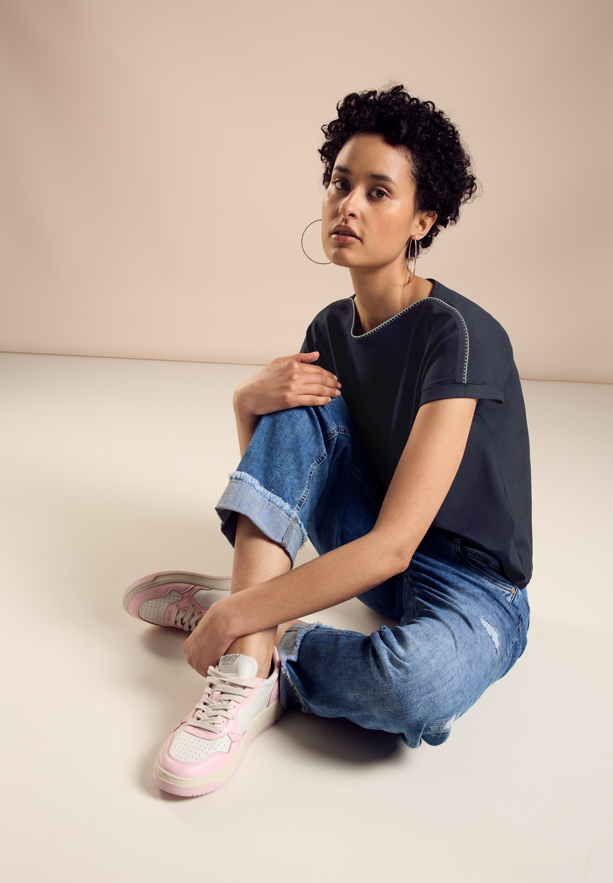 STREET ONE Shirttop, mit Paspelband