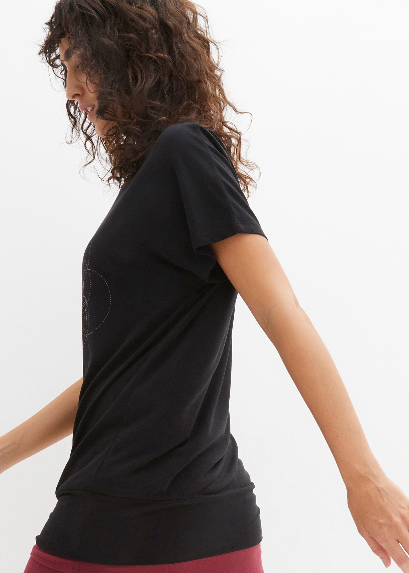 bonprix T-Shirt »Sport-Shirt, Loose Fit« Oversize Passform, Loose Fit, breites Bündchen
