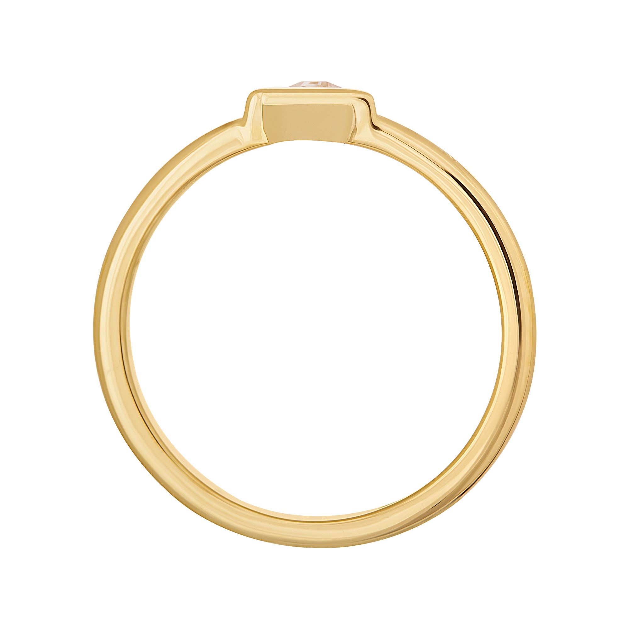 CAÏ Fingerring »925 Silber vergoldet mit Zirkonia Dreieck«