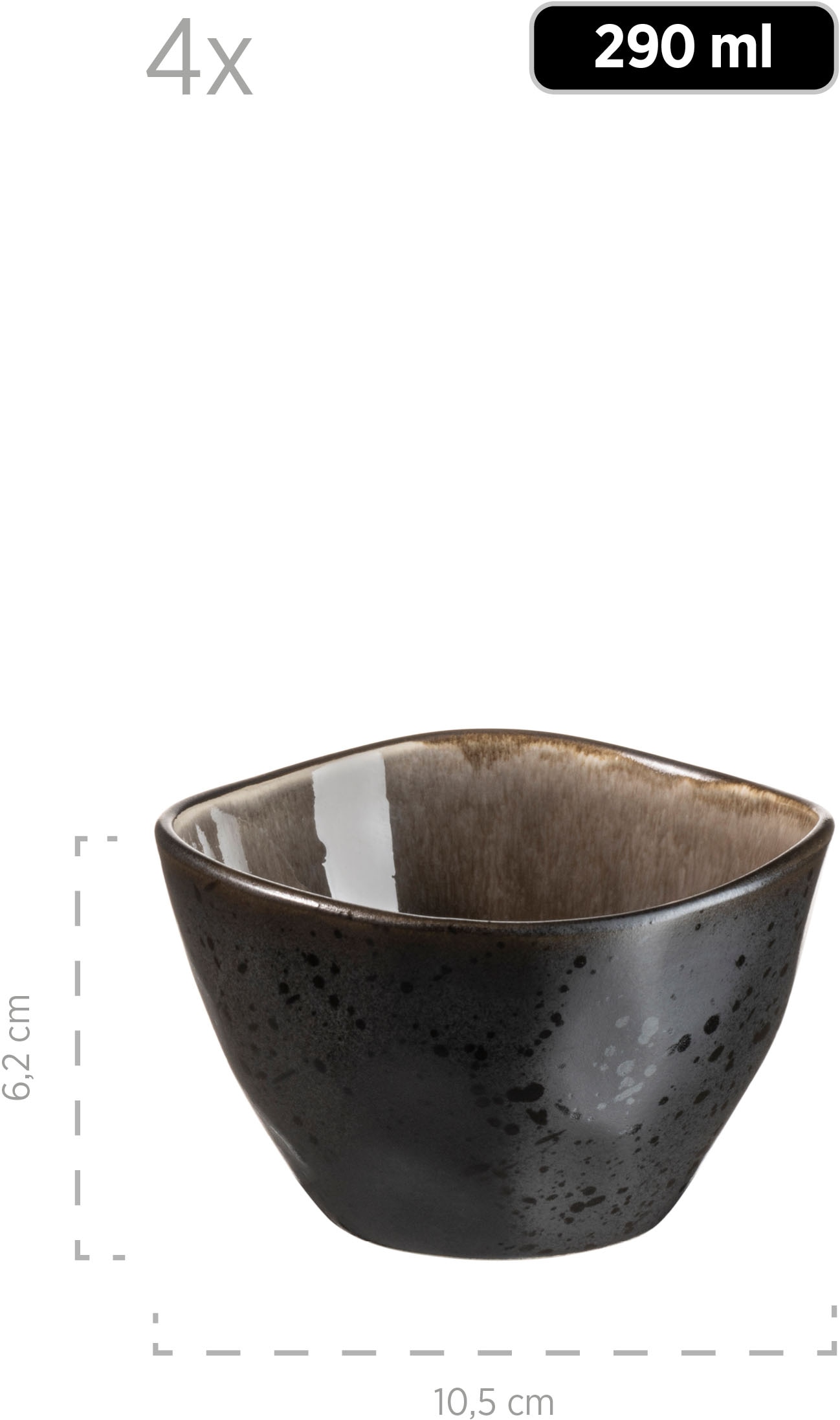 MÄSER Schale »NIARA ORGANIC, Schüssel-Set, Keramik« 9 Stk. aus Keramik