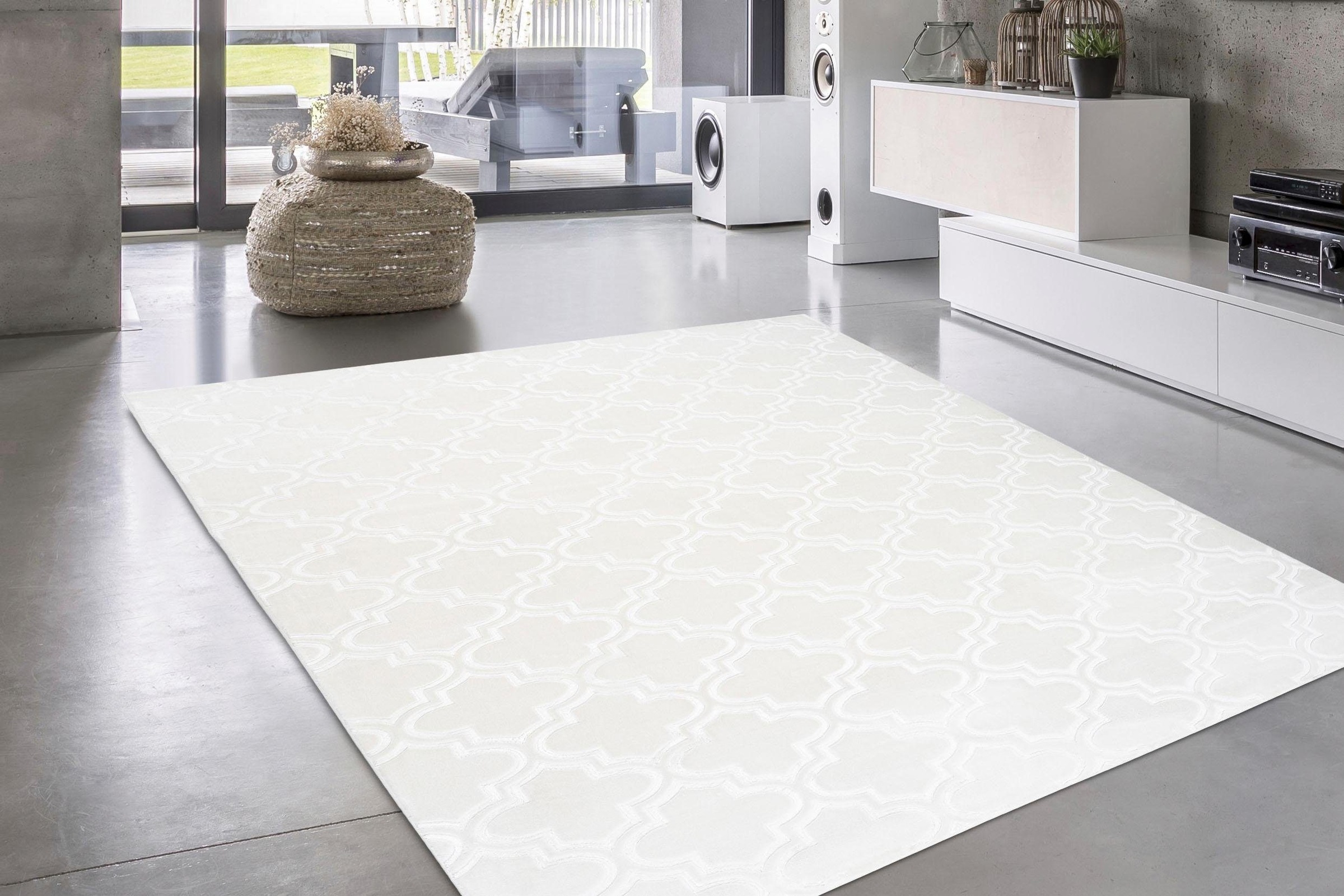 my home Teppich »Triana«, rechteckig, 7 mm Höhe, 3D-Design, geometrisches & modernes Design, Kurzflor, kuschelig