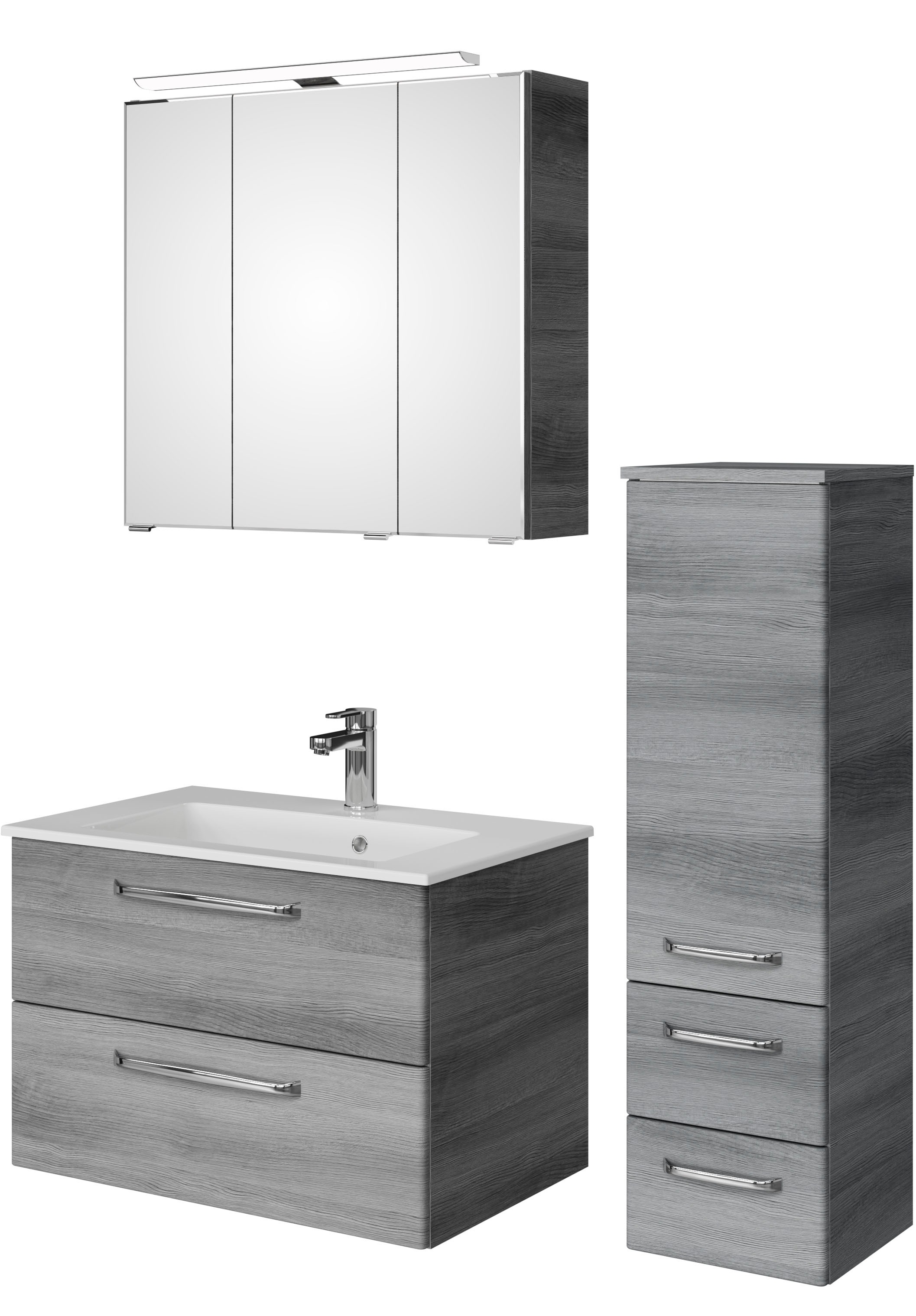 Saphir Badmöbel-Set »Badmöbel-Set Trentino 3-tlg Mineralmarmorwaschtisch,LE günstig online kaufen