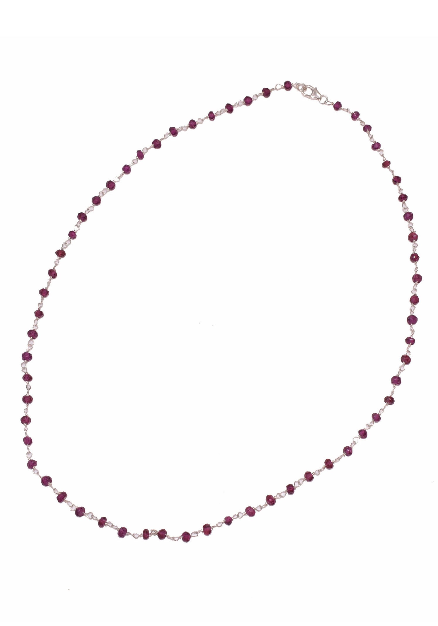 Firetti Kette ohne Anhänger »Schmuck Geschenk Silber 925 Halsschmuck Halskette Edelstein« Made in Germany - mit Rubin, Labradorit oder Pyrit