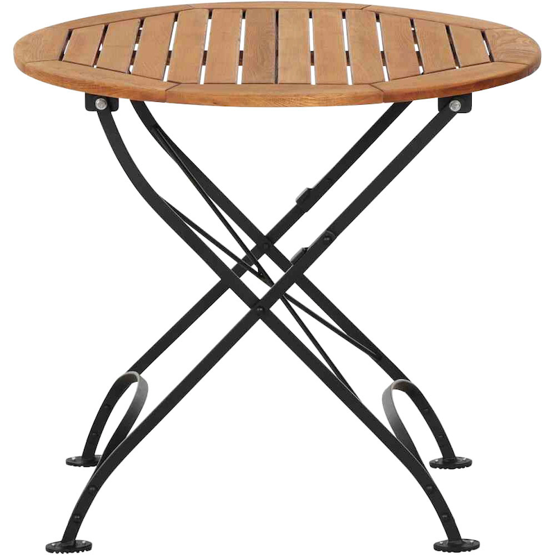 SIENA GARDEN Gartentisch »Peru III« 1 Stk. tlg. HxØ: 78x85 cm, Stahlgestell schwarz, Tischplatte aus Robinienholz natur, schwarz + schwarz + natur