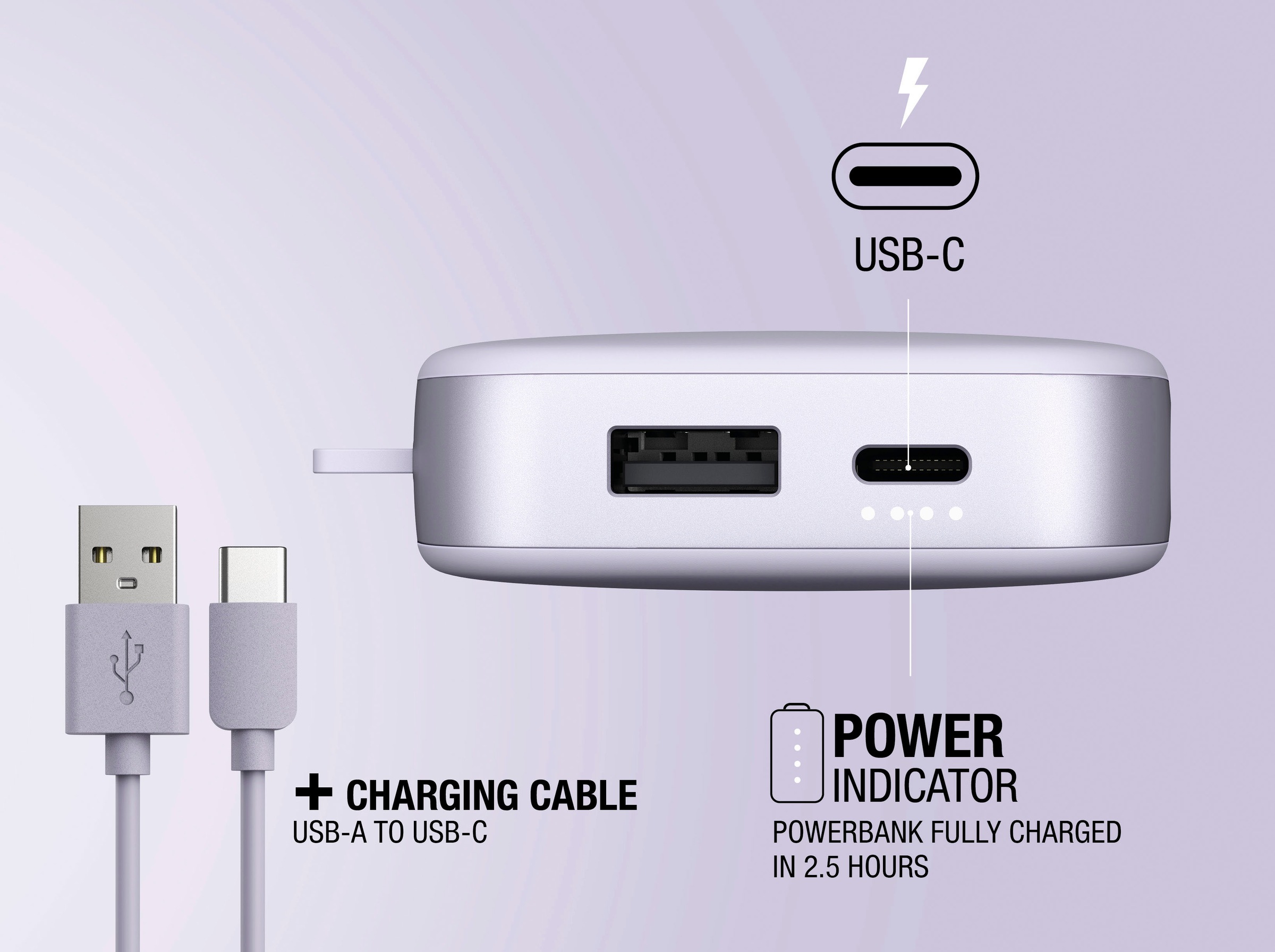 Fresh´n Rebel Powerbank »Power Pack 12000mAh mit USB-C, Ultra Fast Charge & 20W PD«