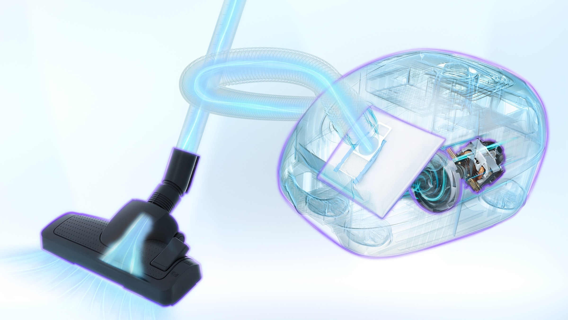 BOSCH Bodenstaubsauger »Serie 8 ProSilence, BGL75XPRQ, für Allergiker, 10 Jahre Motorgarantie«, 750 W, mit Beutel, Hygiene-Filter, Hartbodendüse, XXL-Polsterdüse, langes Kabel, grau