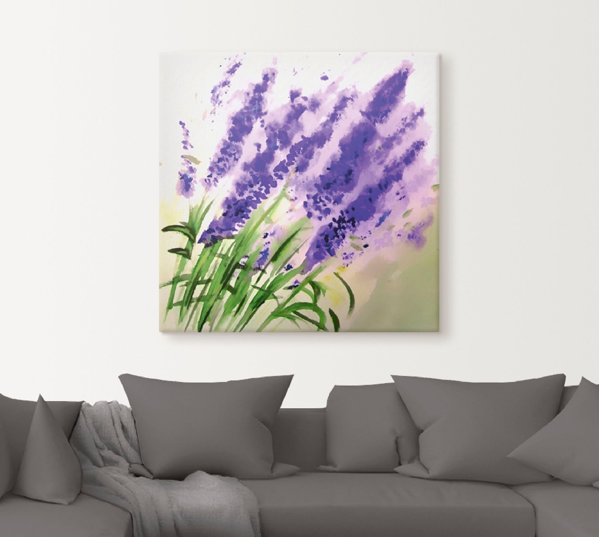 Artland Leinwandbild »Lavendel-aquarell«, Blumen, (1 St.), auf Keilrahmen g günstig online kaufen