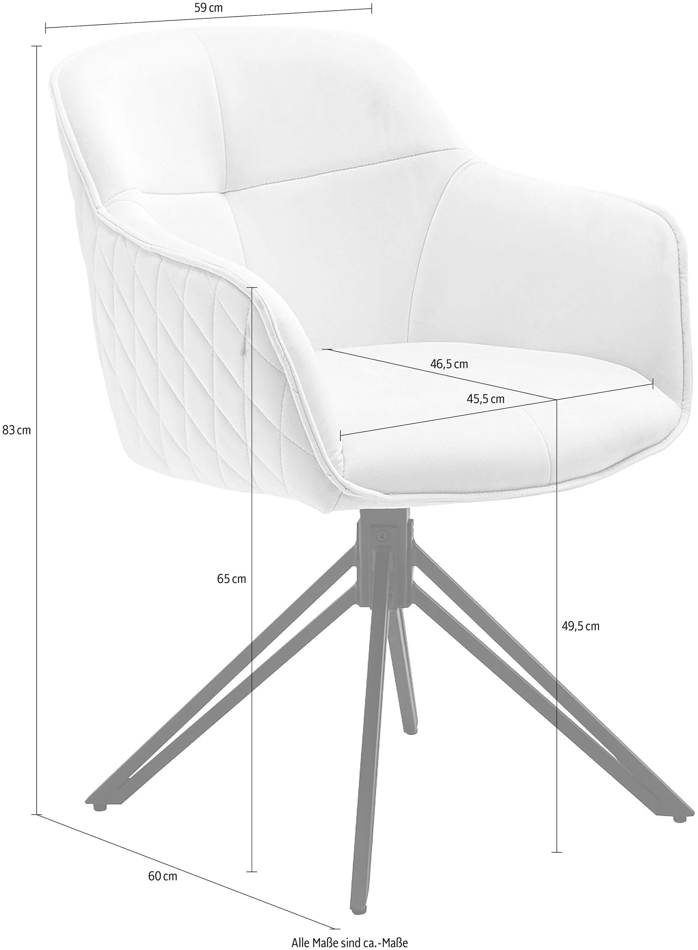 SalesFever Armlehnstuhl, Samtoptik, mit 360° Drehfunktion auf Raten  bestellen
