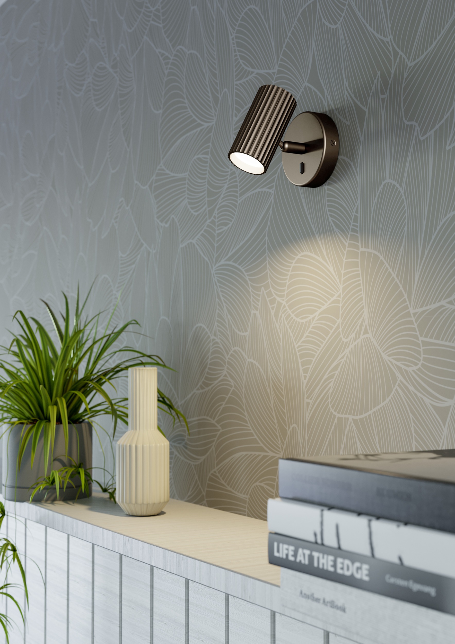 EGLO Wandleuchte »PORTILLO Wandlampe - Alu, Stahl - GU10 - 1X5W - IP20« GU10 1 Stk. Wandstrahler, Wandspot, Wohnzimmer, Flur, L10,5 x H11 x AL12,5 cm