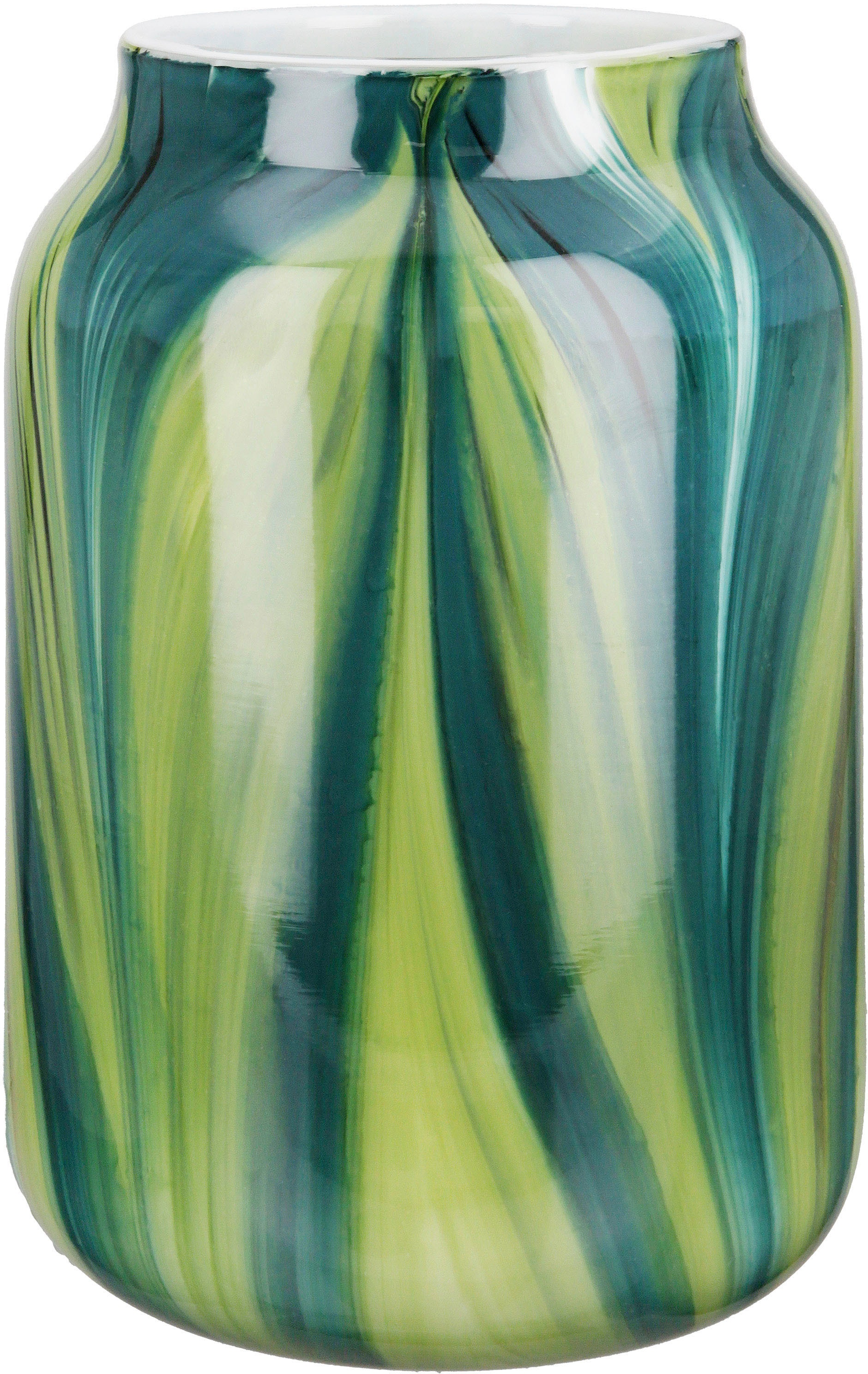 GILDE Tischvase »Verdo, Höhe ca. 23,5 cm«, (1 St.), dekorative Vase aus Glas, Blumenvase