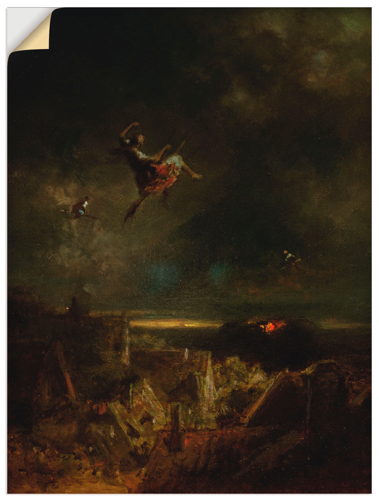 Artland Wandfolie »Hexenritt Um 1875«, Dark Fantasy, (1 St.), selbstklebend günstig online kaufen