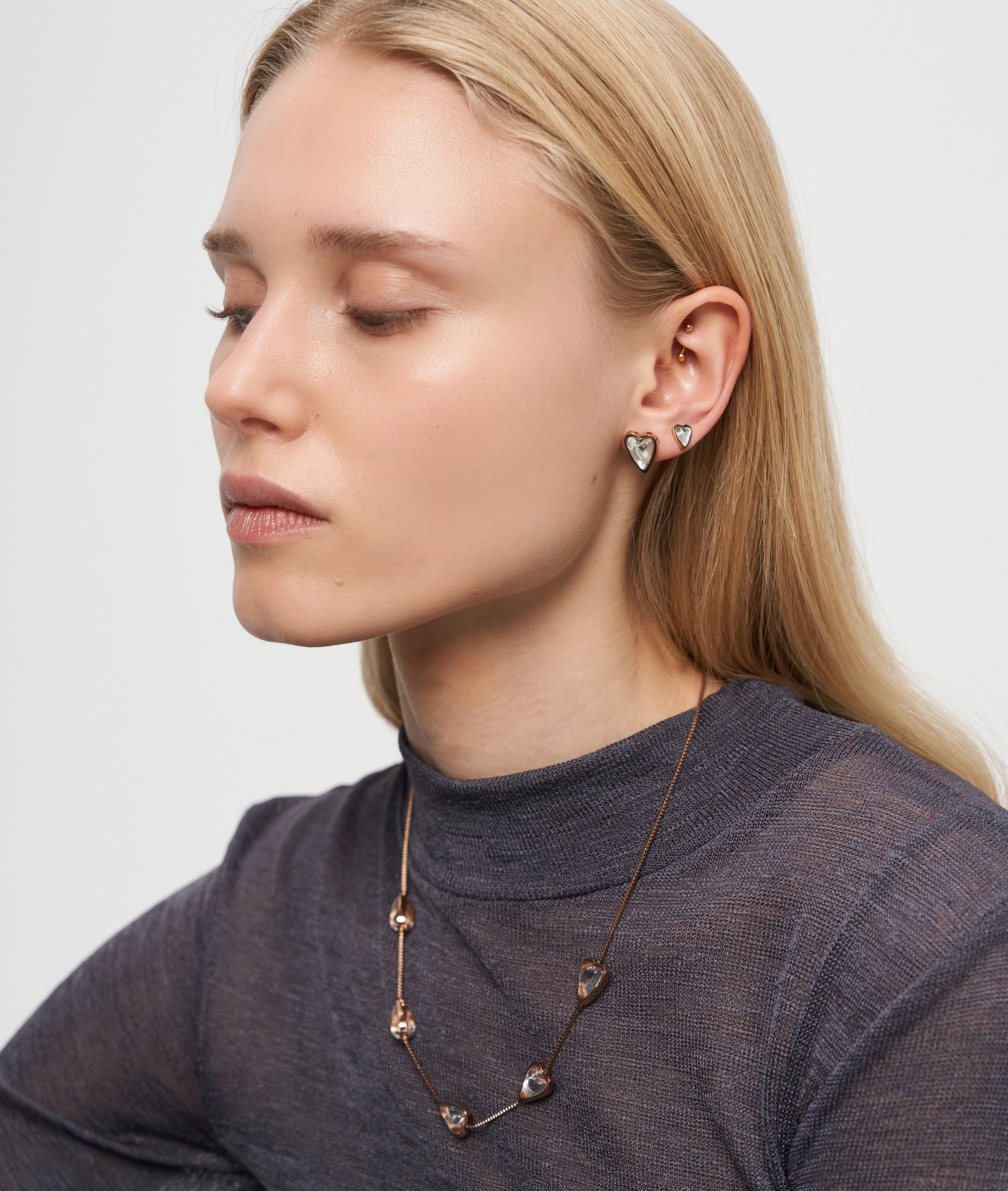 Liebeskind Berlin Paar Ohrstecker »Schmuck Geschenk Edelstahl Ohrringe Glass Heart«