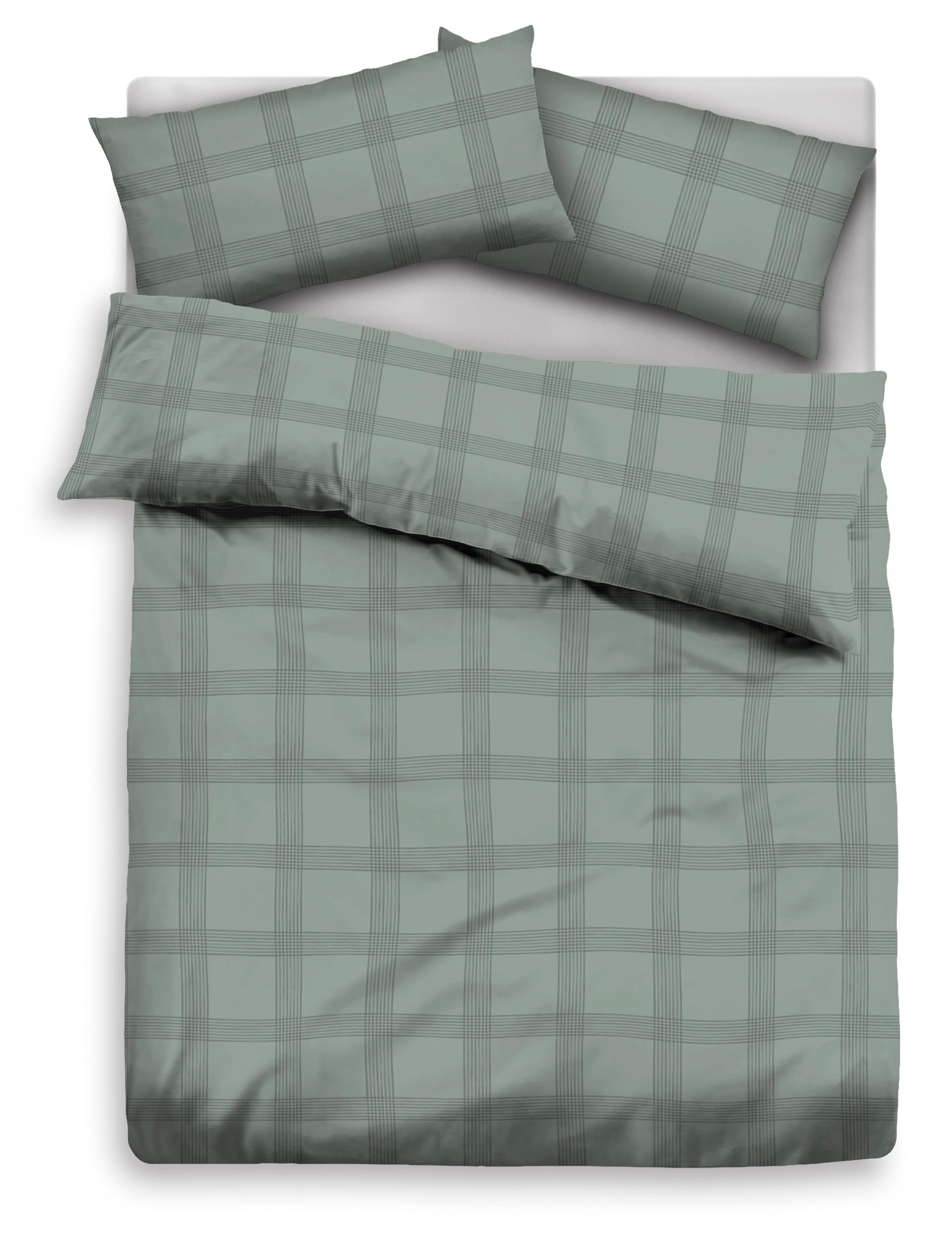 OTTO products Bettwäsche »Check in Gr. 135x200, 155x220 oder 200x200 cm«, Bettwäsche aus Bio-Baumwolle, Bettwäsche im Karo-Design