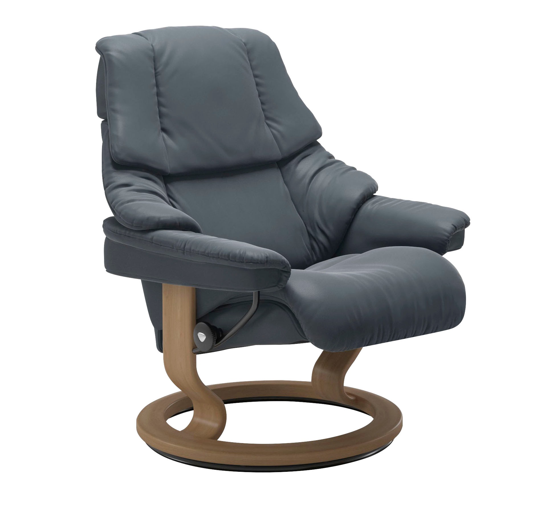 Stressless® Relaxsessel »Reno«, (Set, Relaxsessel mit Hocker), mit Hocker, mit Classic Base, Größe S, M & L, Gestell Eiche
