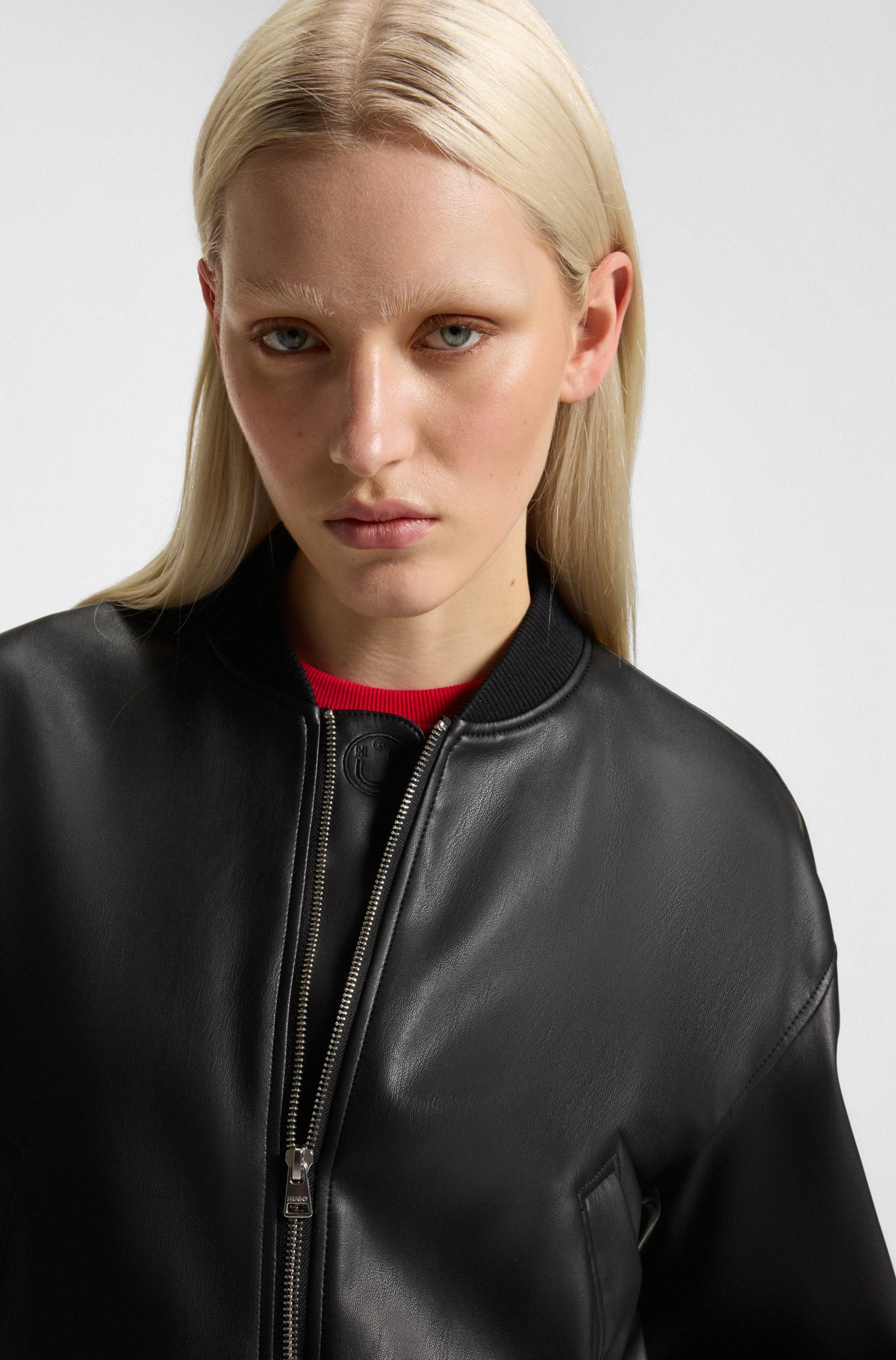 HUGO Blue Bomberjacke »Attitude«, in Kunstleder-Optik