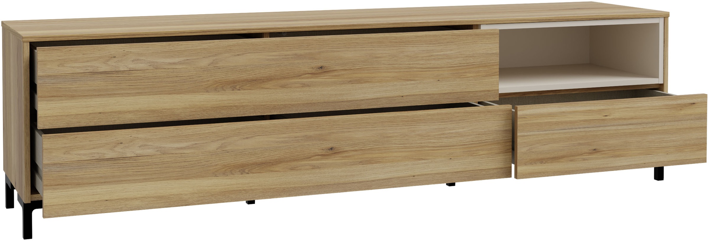 FORTE Lowboard »Galactique«, TV-Board, Grifflos, Push To Open, Stauraum
