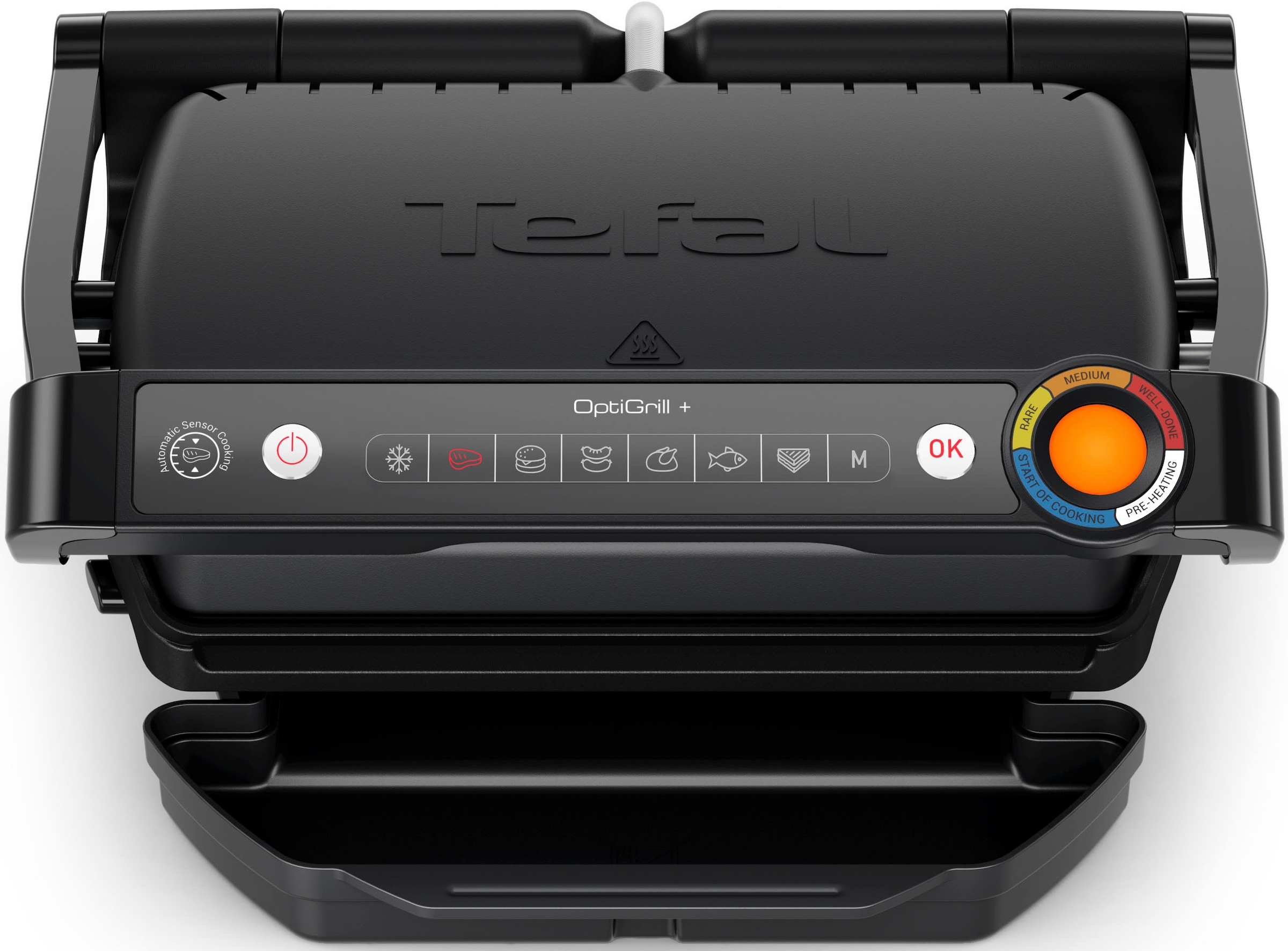Tefal Kontaktgrill »GC717810 OptiGrill+«, 2000 W, erneuerte Kochstufenanzeige, 6 Automatikprogramme, inkl. Rezeptbuch