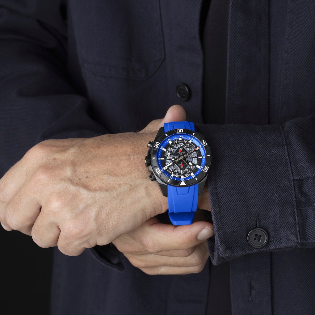 Lotus Chronograph »Vortex«, Quarzuhr, Armbanduhr, Herrenuhr, Tag, Stoppfunktion, Kautschukarmband
