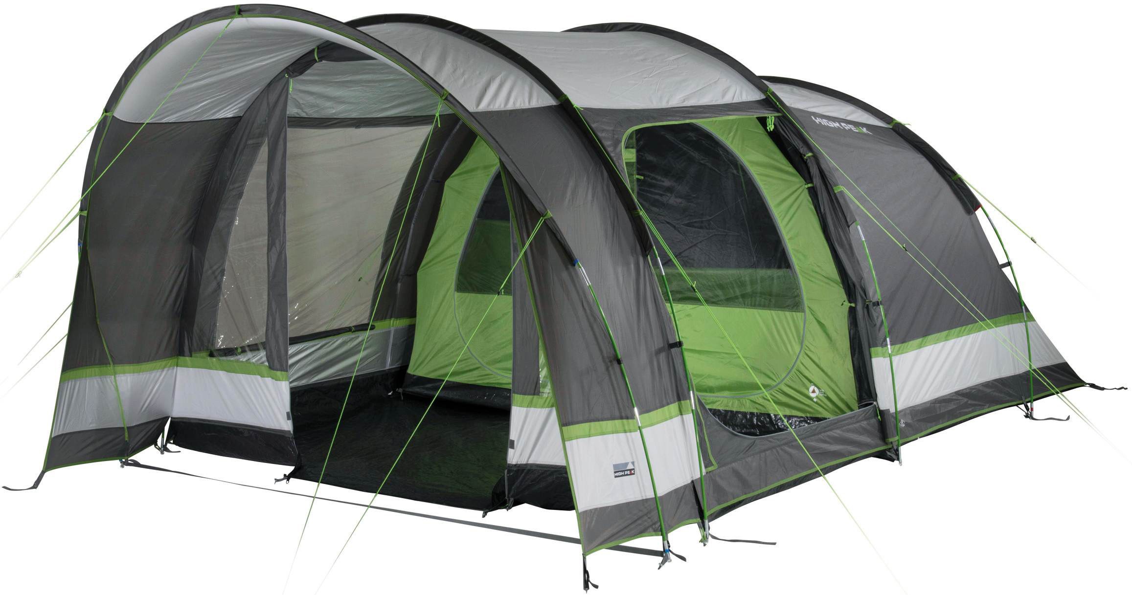 HIGH PEAK Tunnelzelt »Brixen 4.0« 4 Personen hellgrau-dunkelgrau-grün