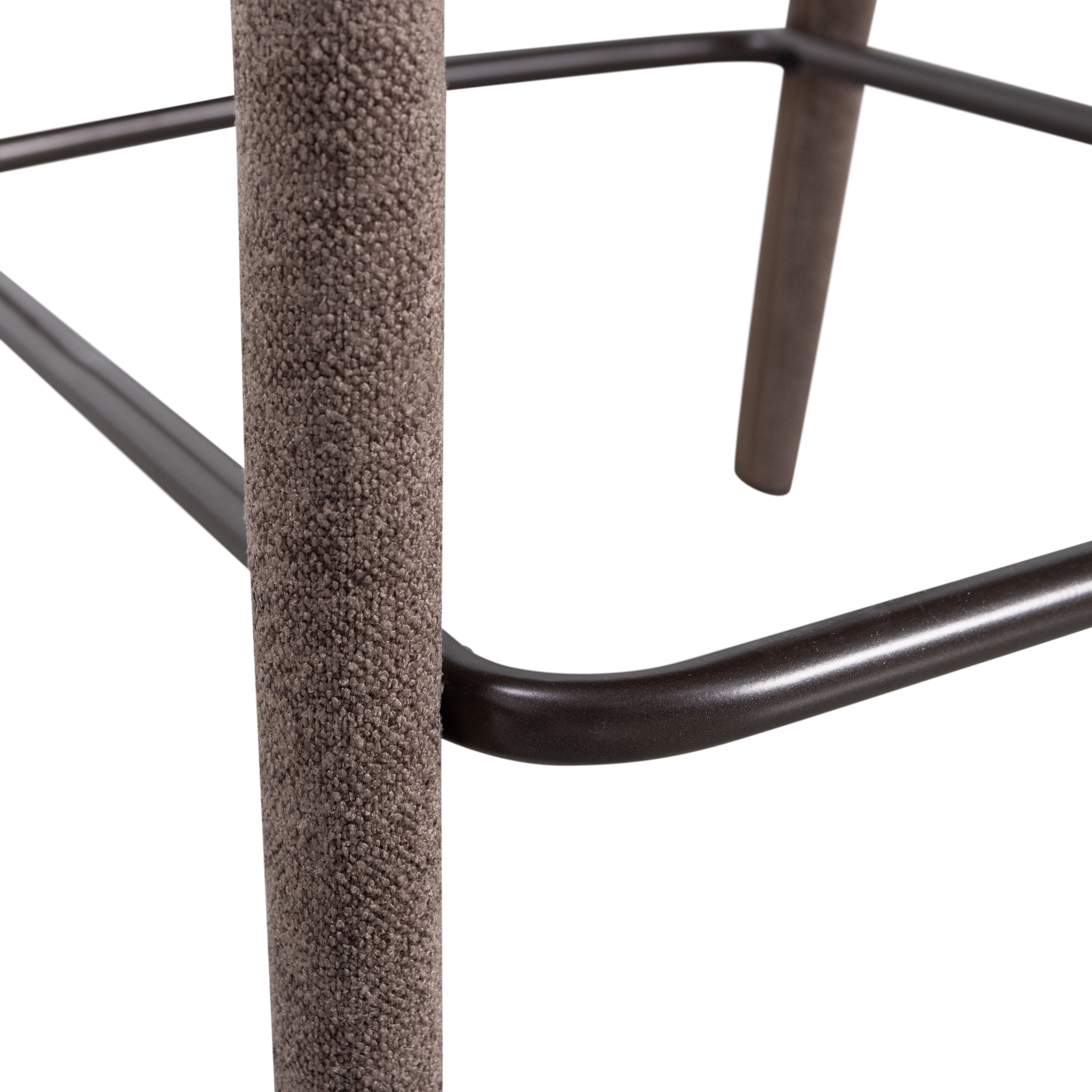 WOOOD Barhocker »Noble mit vollgepolstertem Gestell und Fußstütze B 48 x T 52 x H 95 cm« Gewebter Bezug, Hohe Verschleißfestigkeit, Tragkraft 150 kg