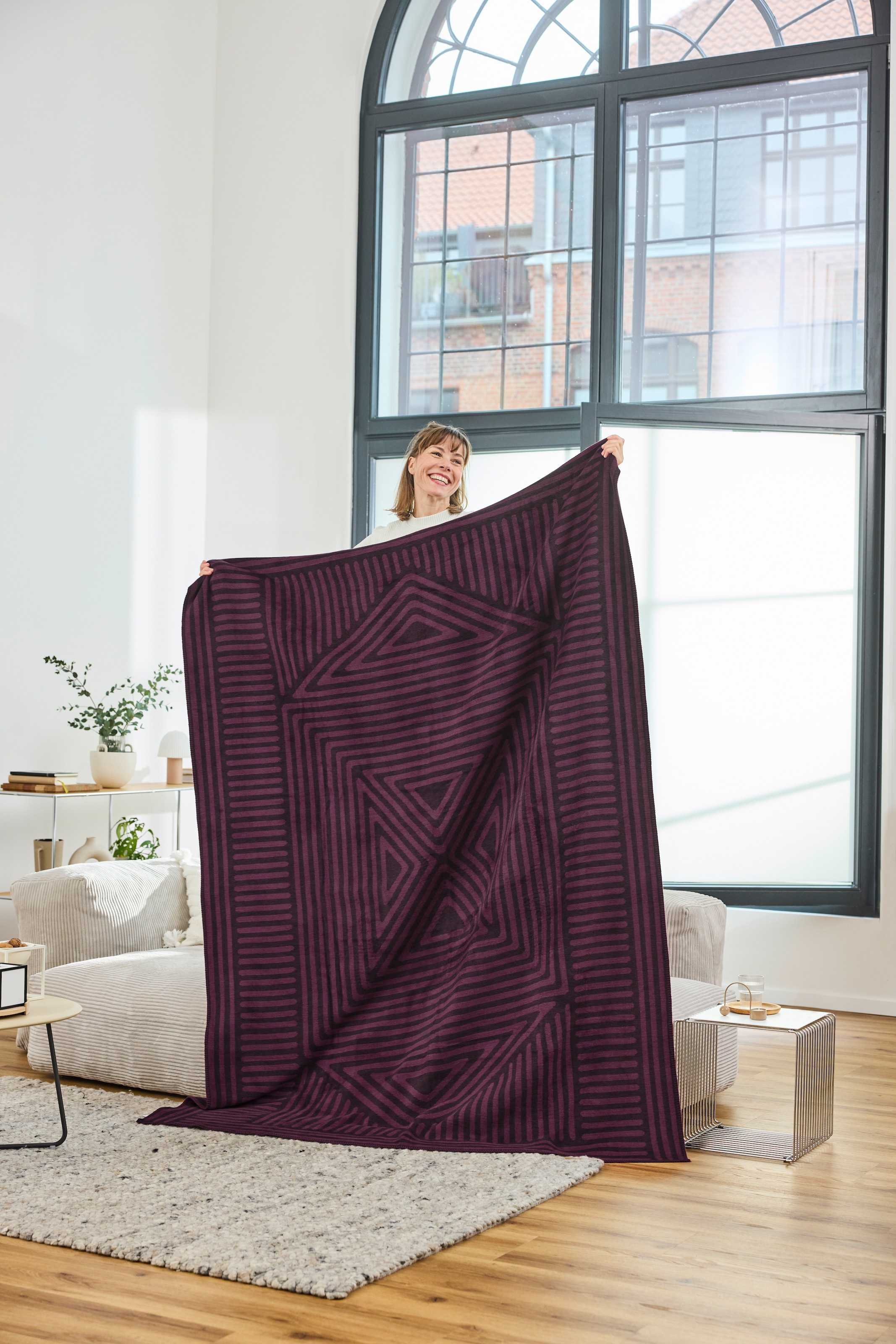 IBENA Wohndecke »Lodi« Geometrischer Statement-Look für starke Akzente im Wohnraum