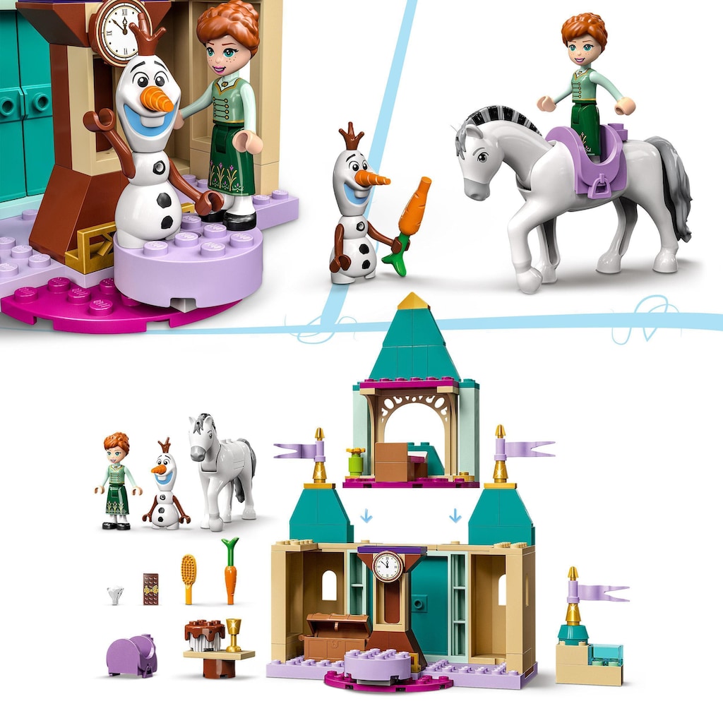 LEGO® Konstruktionsspielsteine »Annas und Olafs Spielspaß im Schloss (43204), LEGO® Disney Princess«, (108 St.), Made in Europe