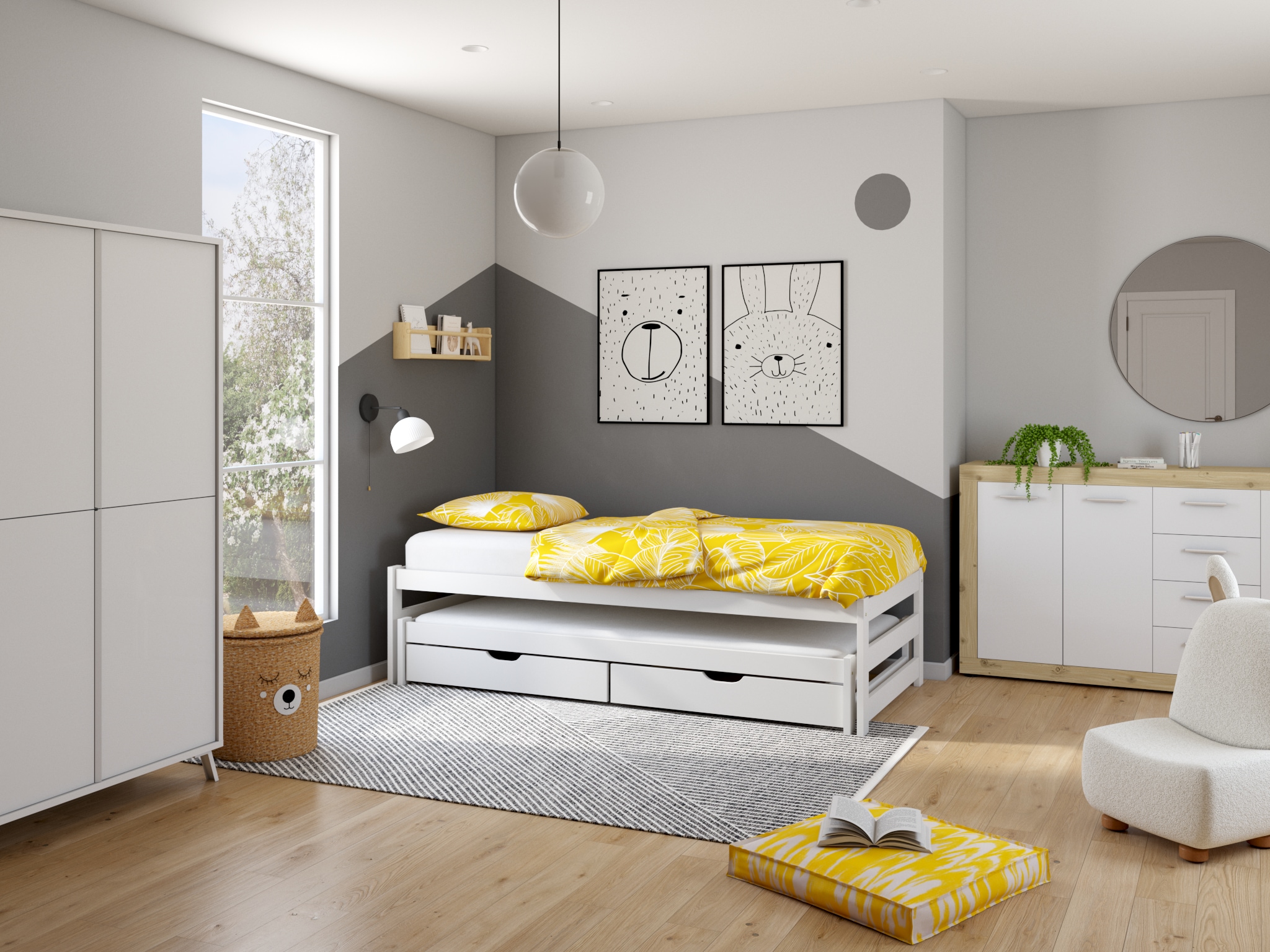 FORTE Sideboard »Baccio« Breite ca. 197 cm, 4 Türen, 4 Schubladen